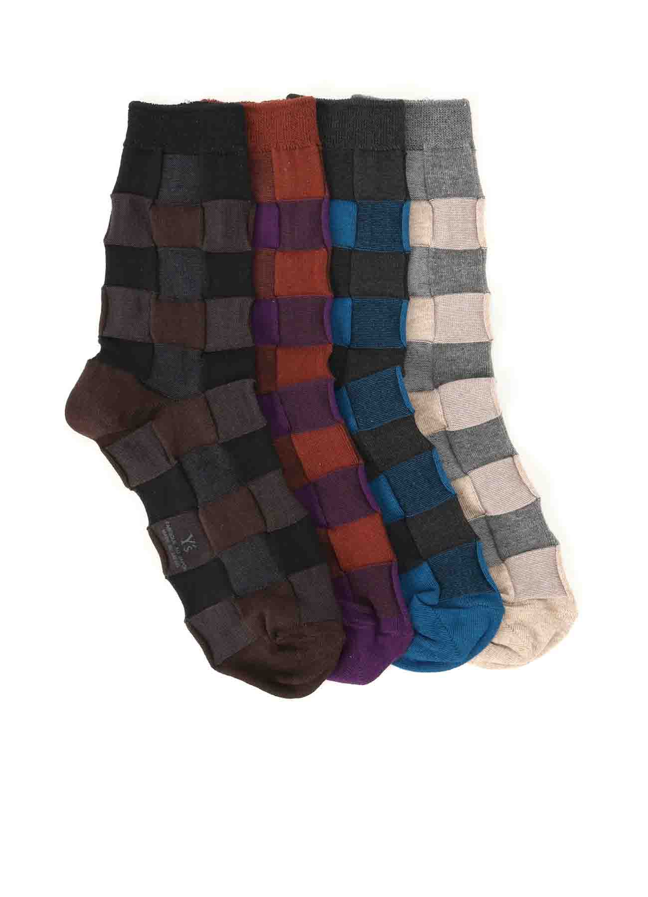 PLAID JACQUARD SOCKS