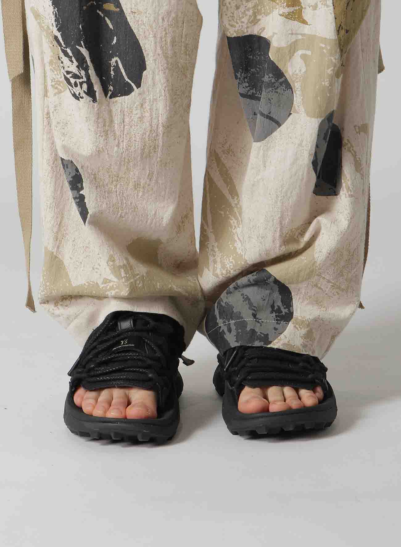 C/L POPLIN STONE DESIGN CARGO PANTS