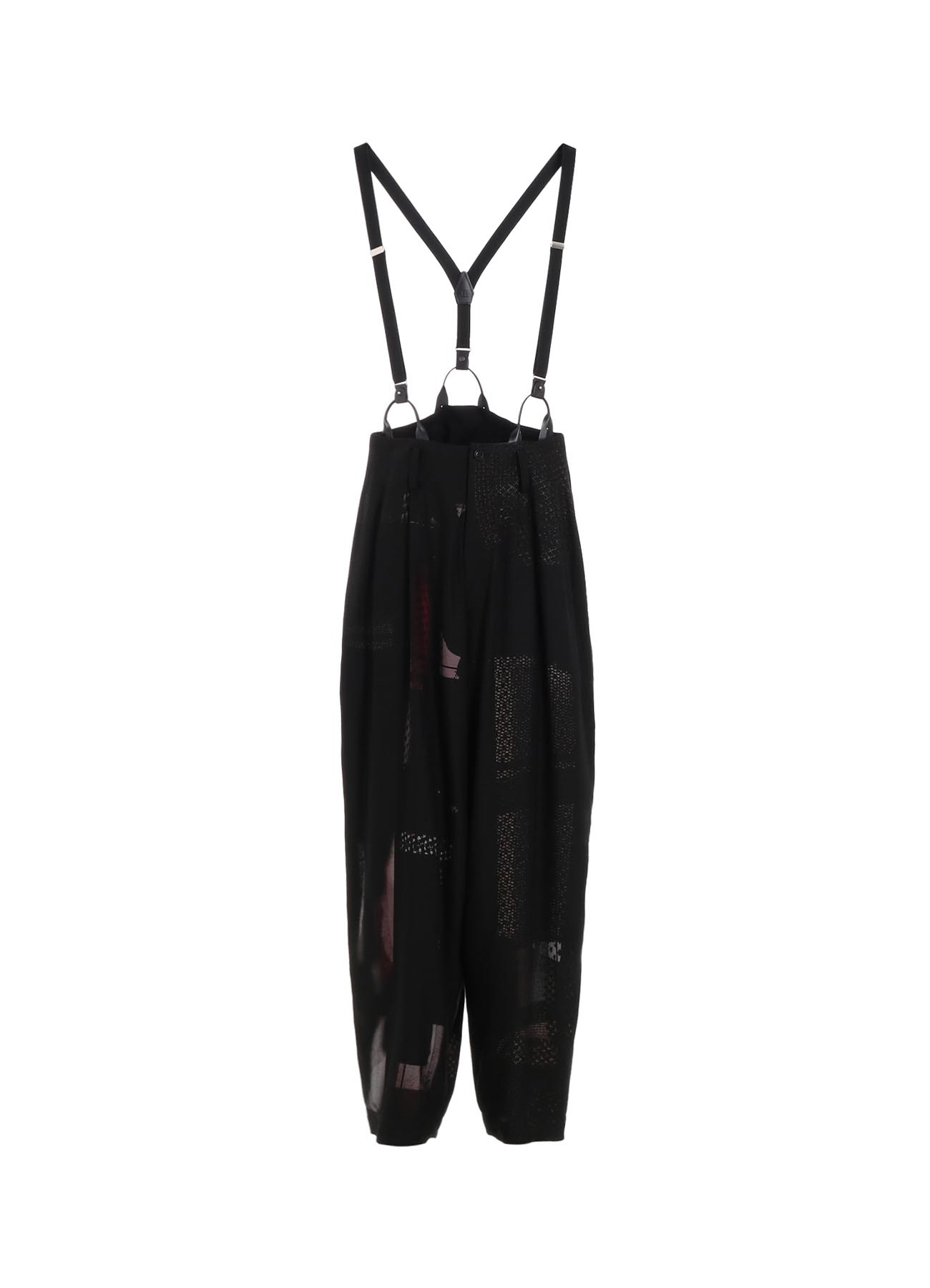 CU/DUNGAREE TWILL DARK NEON PRINT SUSPENDER PANTS