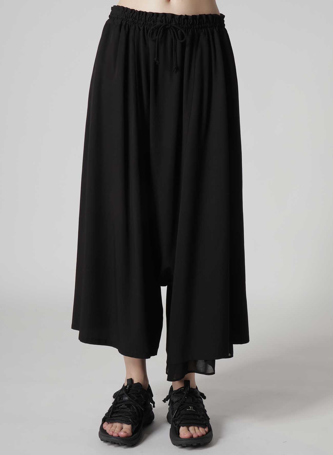 RAYON TWILL LEFT DOUBLE GATHERED PANTS