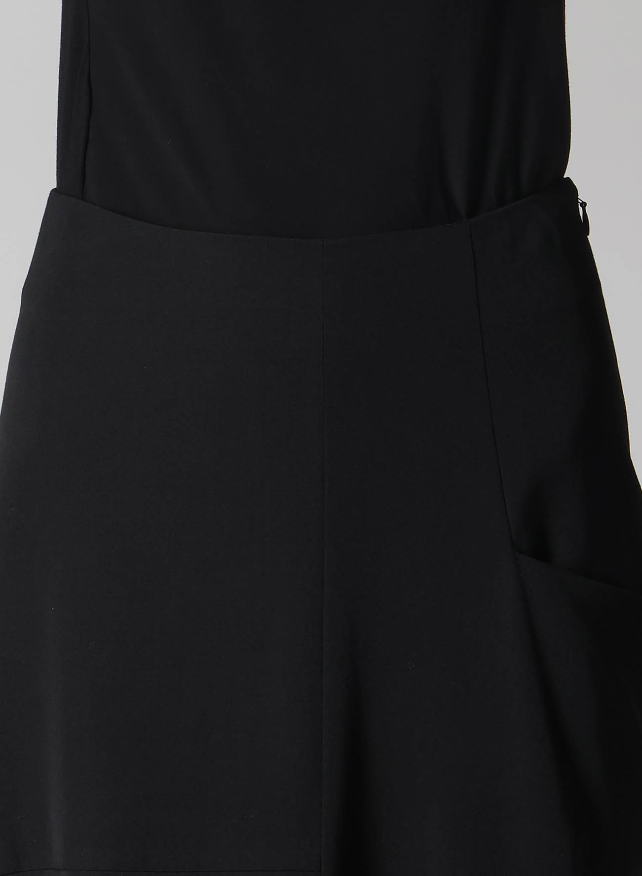 WOOL GABARDINE LEFT CLOTH SKIRT