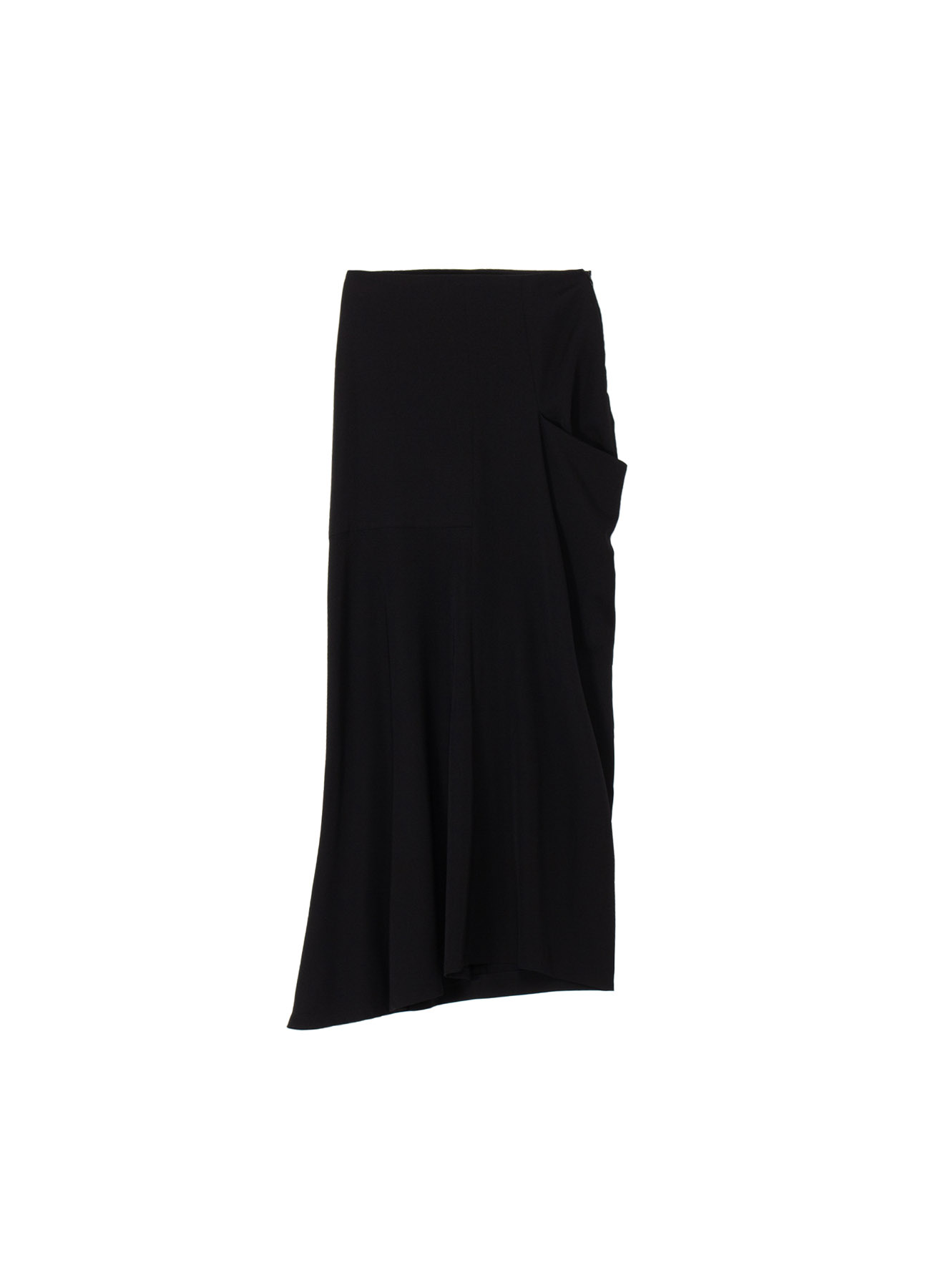 WOOL GABARDINE LEFT CLOTH SKIRT