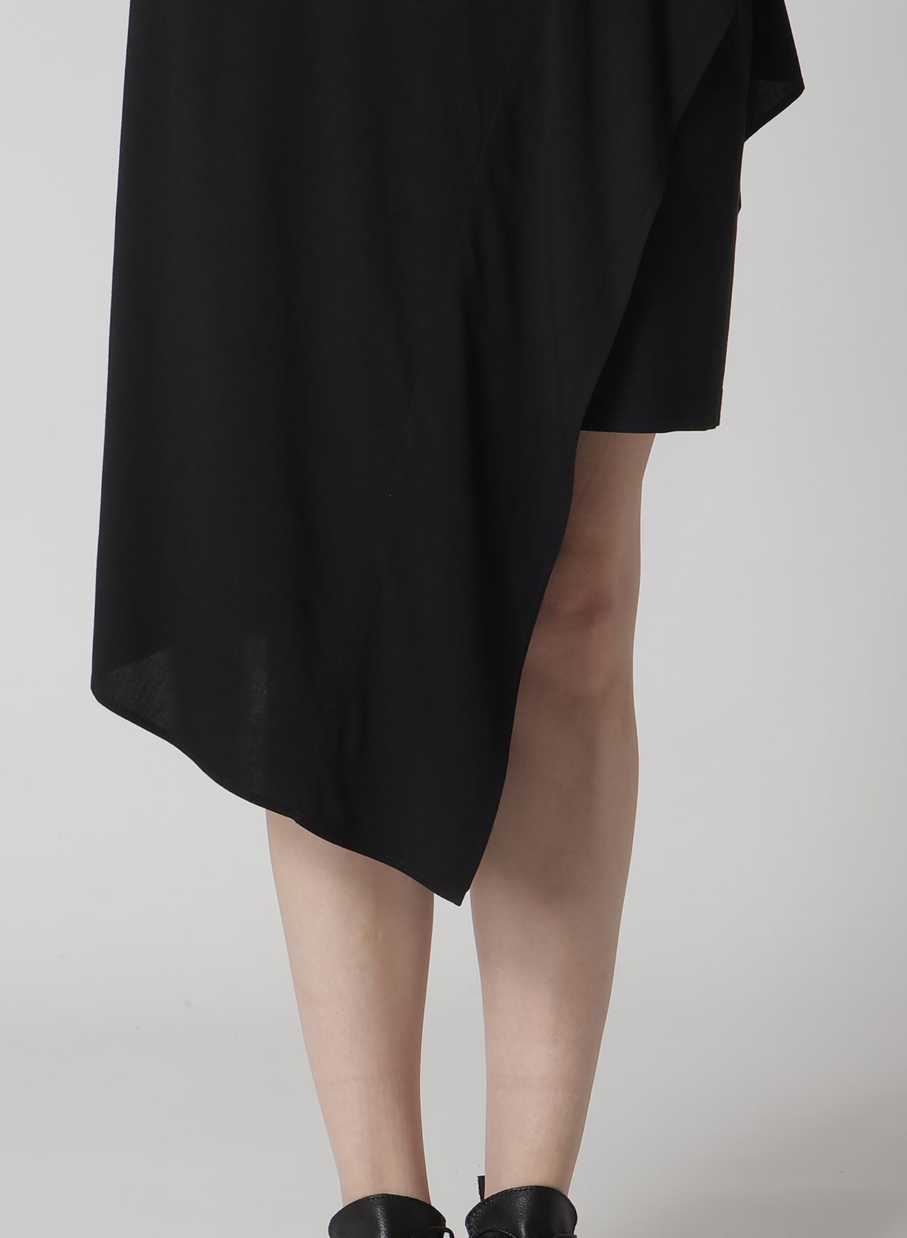 RAYON/CAMBRIC DOUBLE LAYER MINI SKIRT