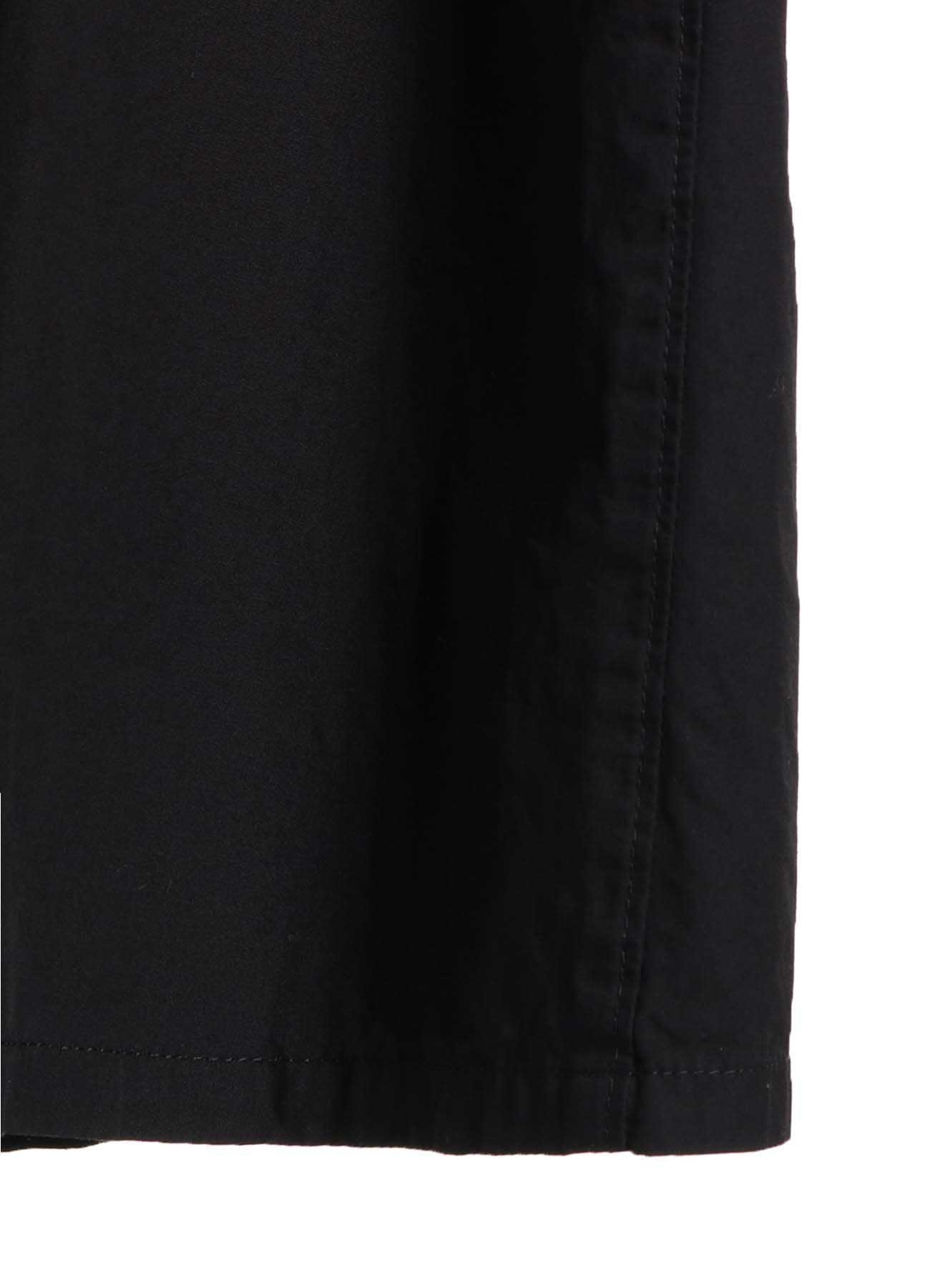 COTTON BROAD GARMENT DYEING FRONT TRIANGLE STITCH SKIRT