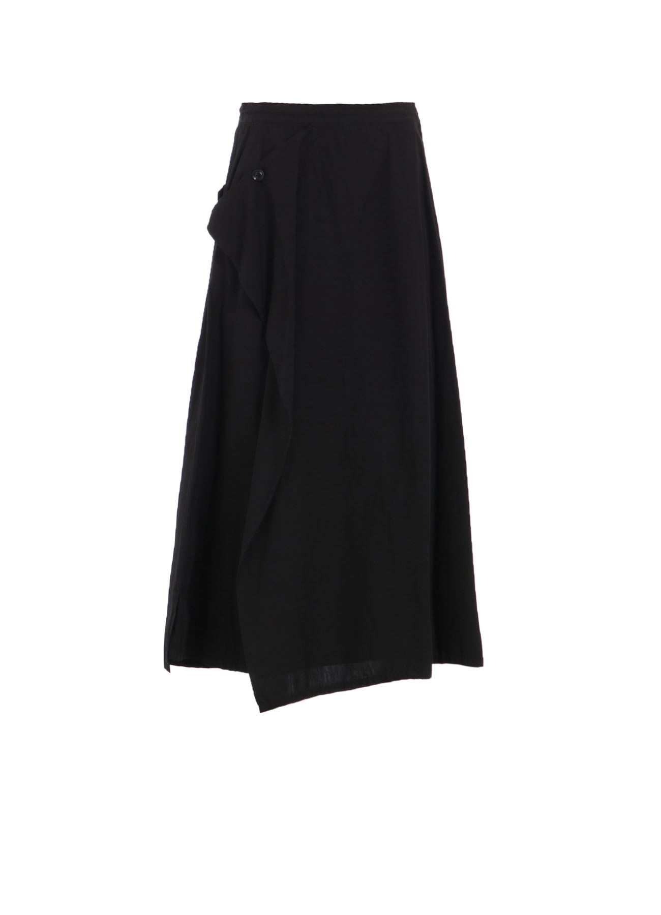 COTTON BROAD GARMENT DYEING FRONT TRIANGLE STITCH SKIRT