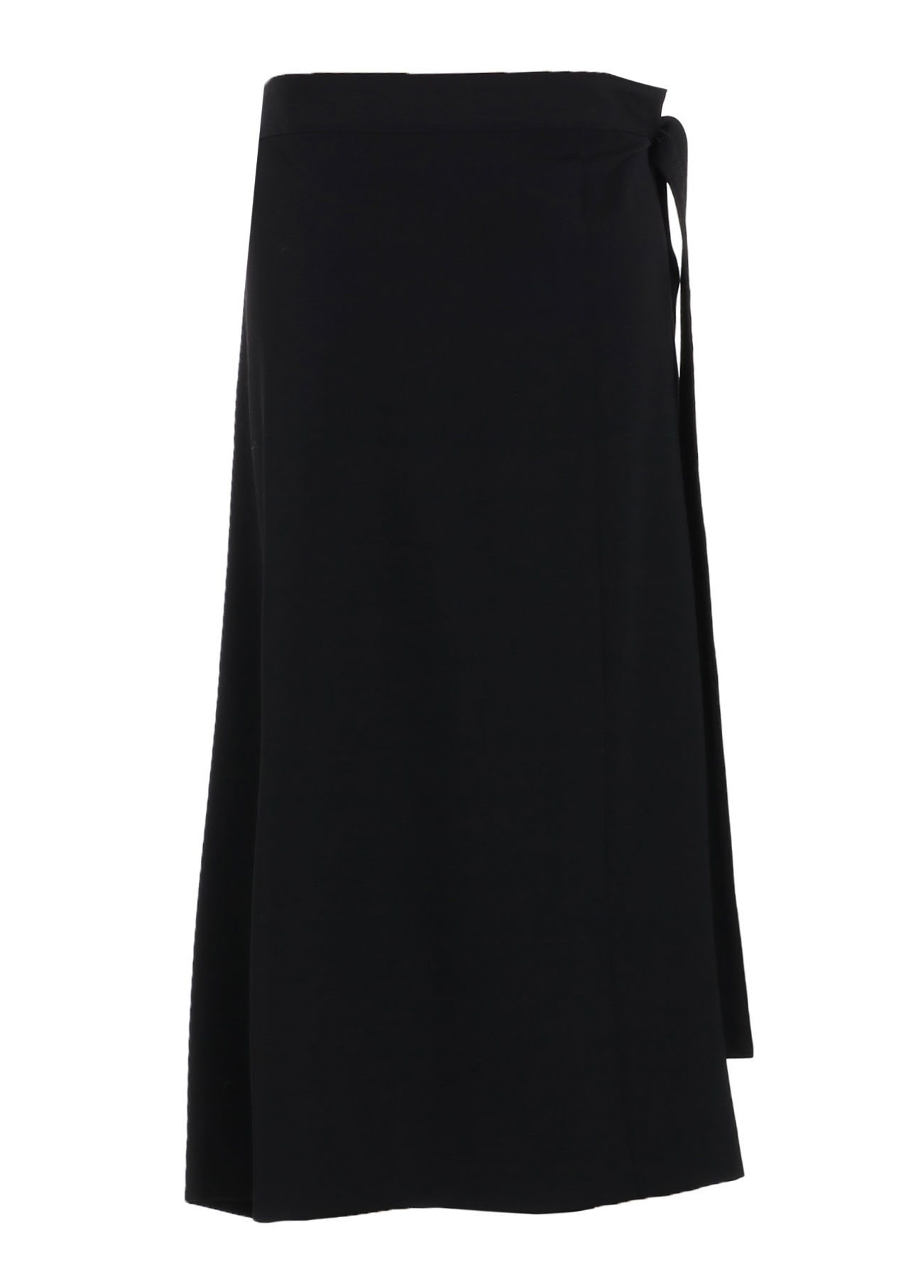 WOOL GABARDINE DRAPE WRAP SKIRT