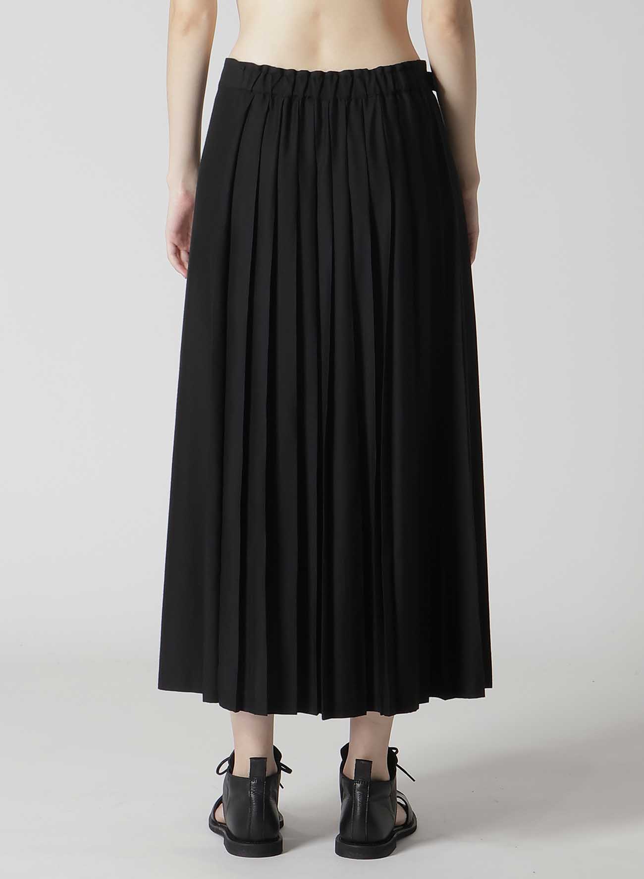 4OZ CU/DUNGAREE TWILL PLEATED WRAP SKIRT