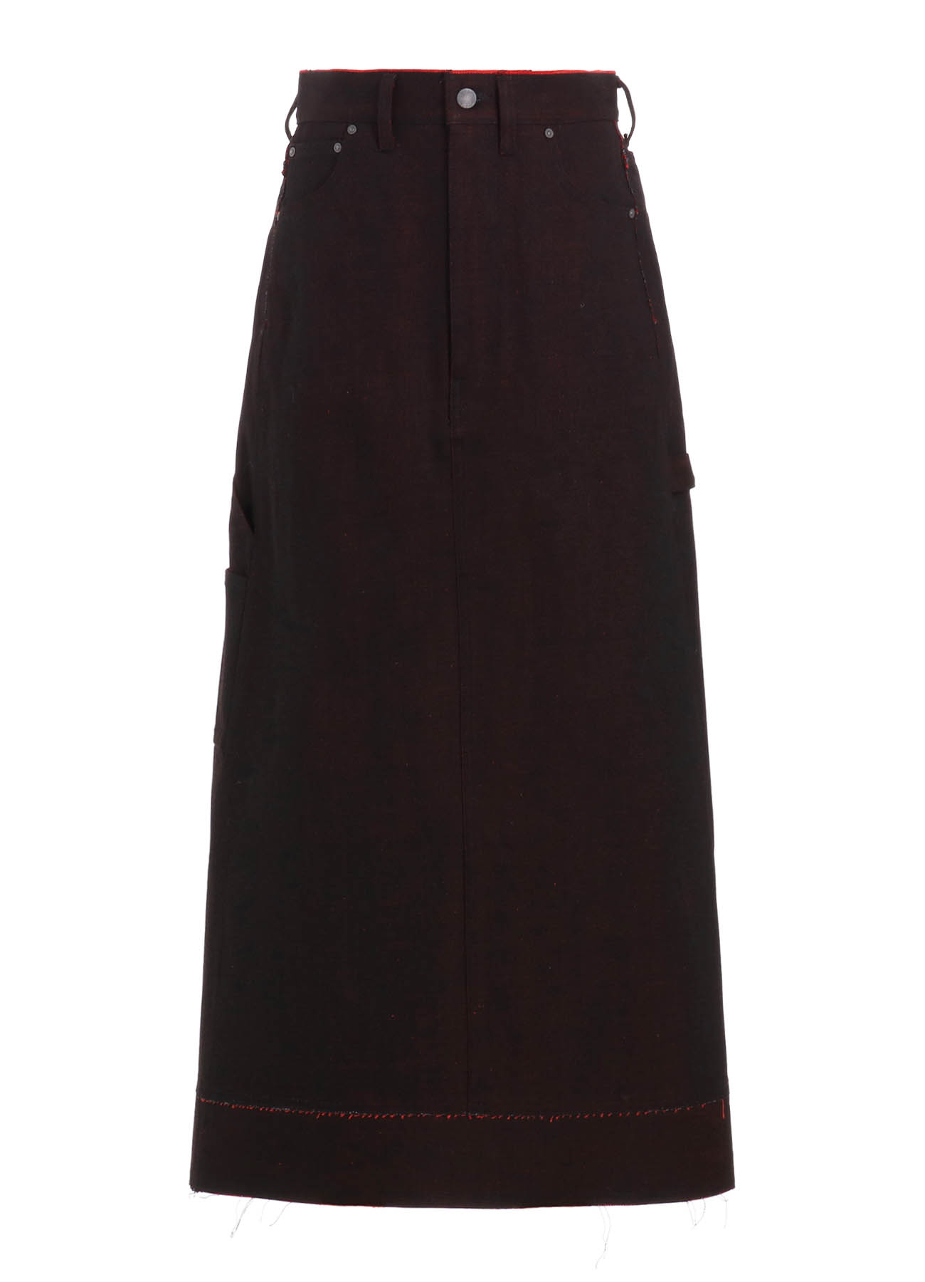 【2/5 12:00(JST) Release】BACK RED BLACK DENIM SKIRT