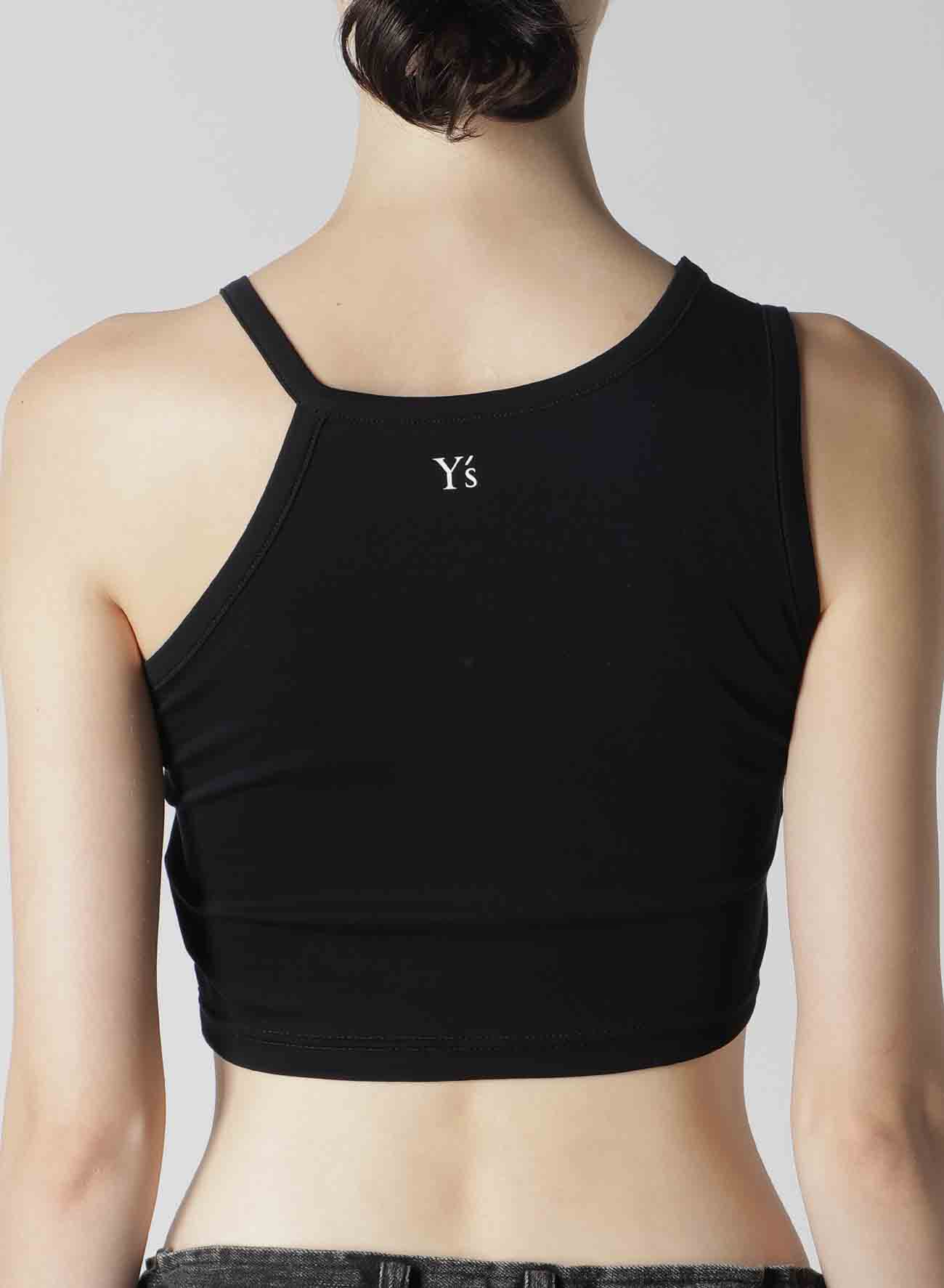 Y'S LOGO COTTON CROPPED T