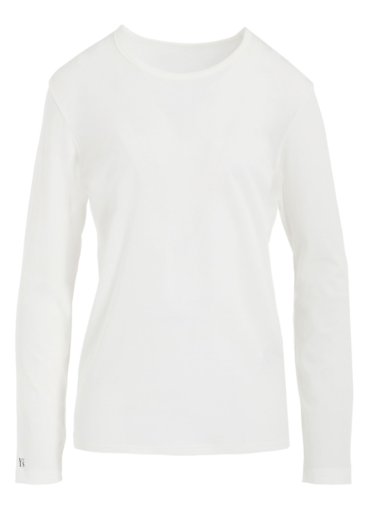 Y'S LOGO ROUND NECK LONG SLEEVE T