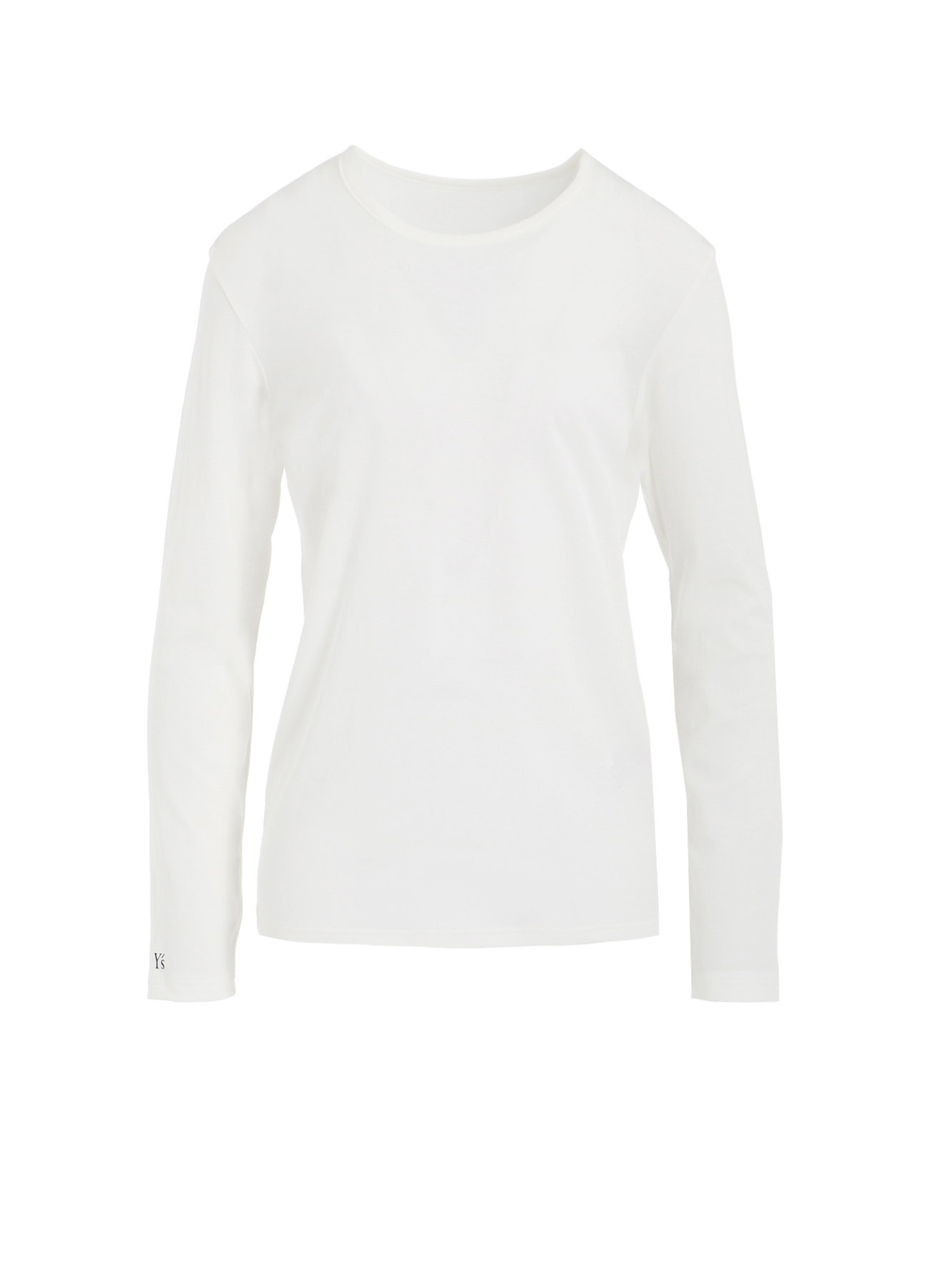 Y'S LOGO ROUND NECK LONG SLEEVE T