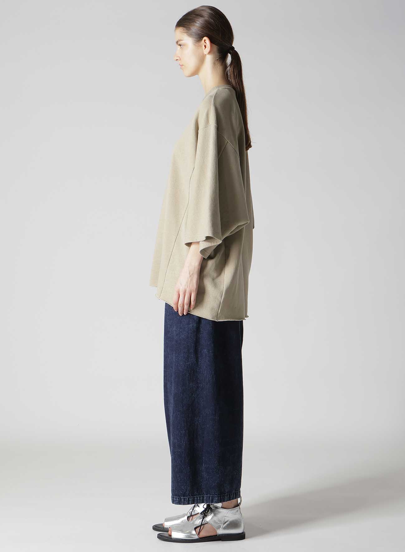 PIGMENT DYE FLEECE ARRANGED BIG PULLOVER