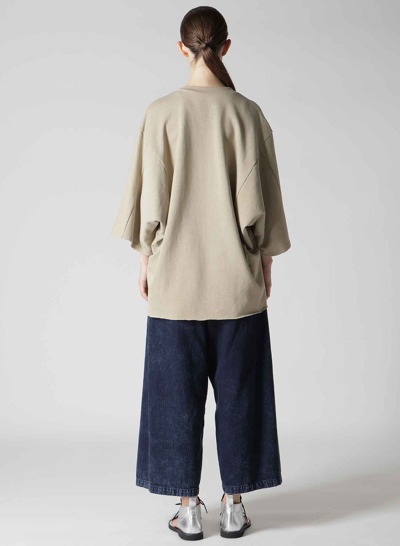 PIGMENT DYE FLEECE ARRANGED BIG PULLOVER