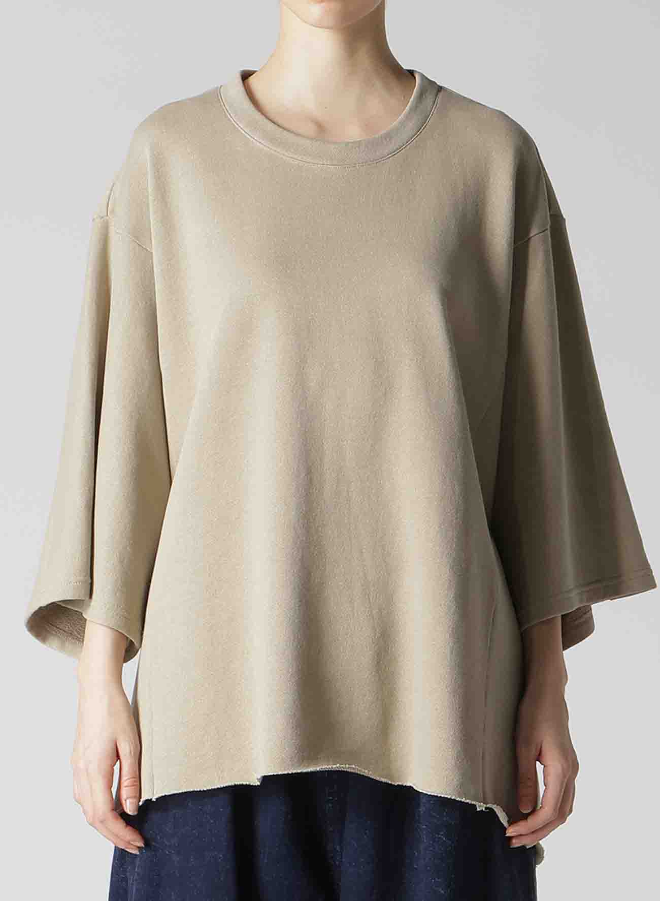 PIGMENT DYE FLEECE ARRANGED BIG PULLOVER