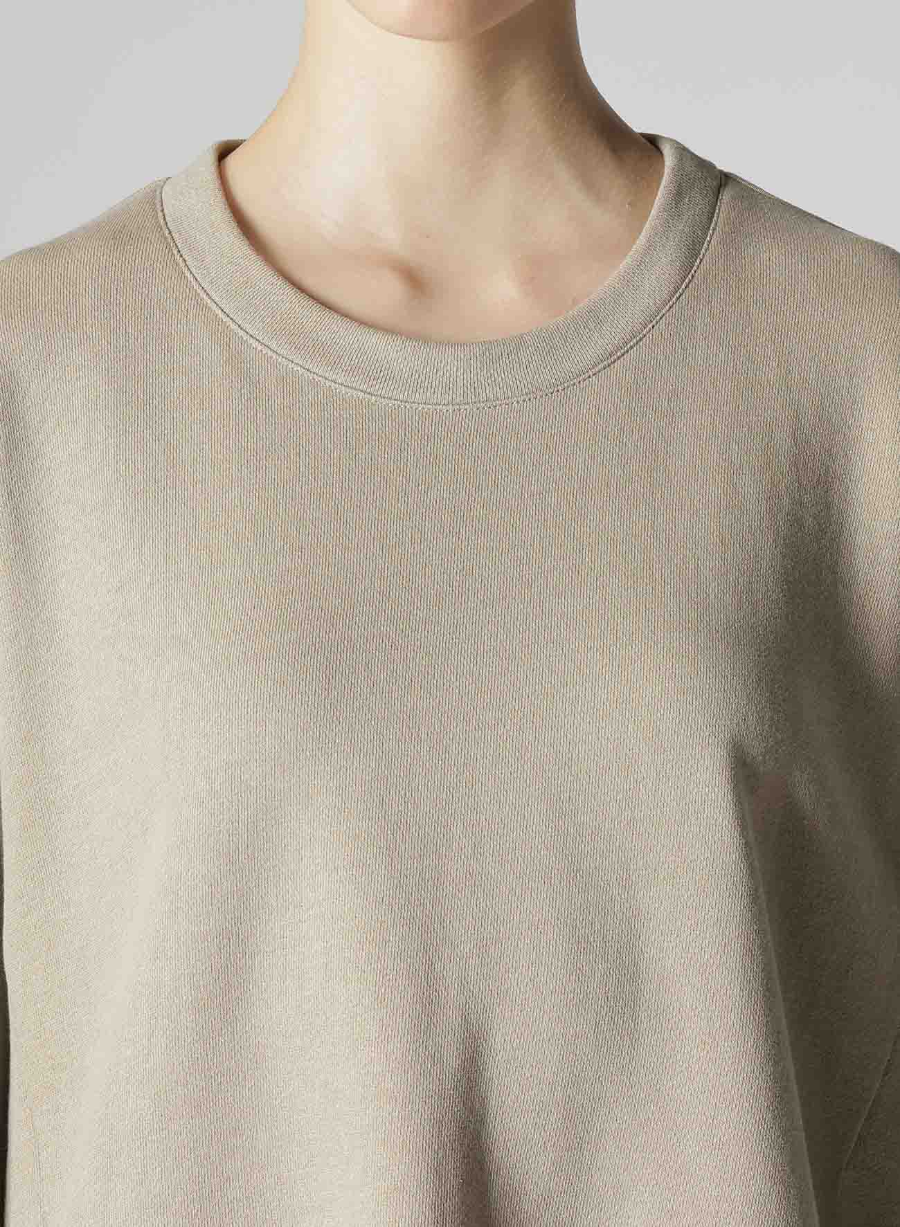 PIGMENT DYE FLEECE ARRANGED BIG PULLOVER