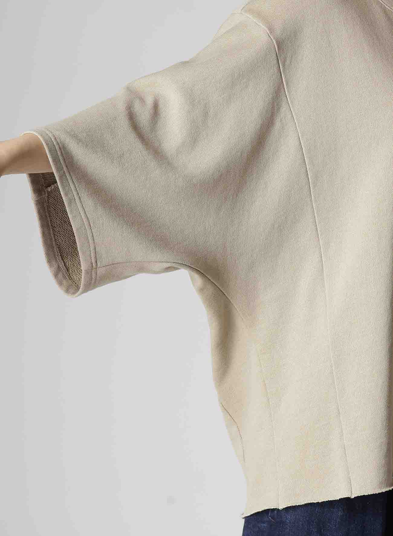 PIGMENT DYE FLEECE ARRANGED BIG PULLOVER