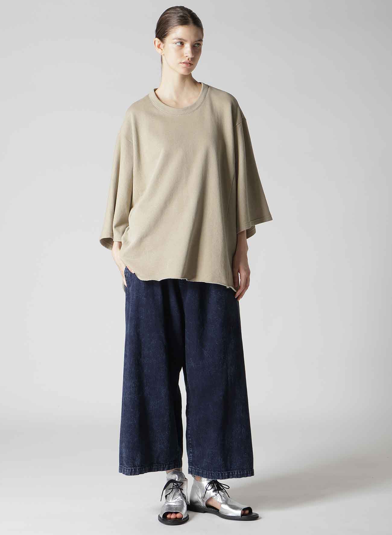 PIGMENT DYE FLEECE ARRANGED BIG PULLOVER