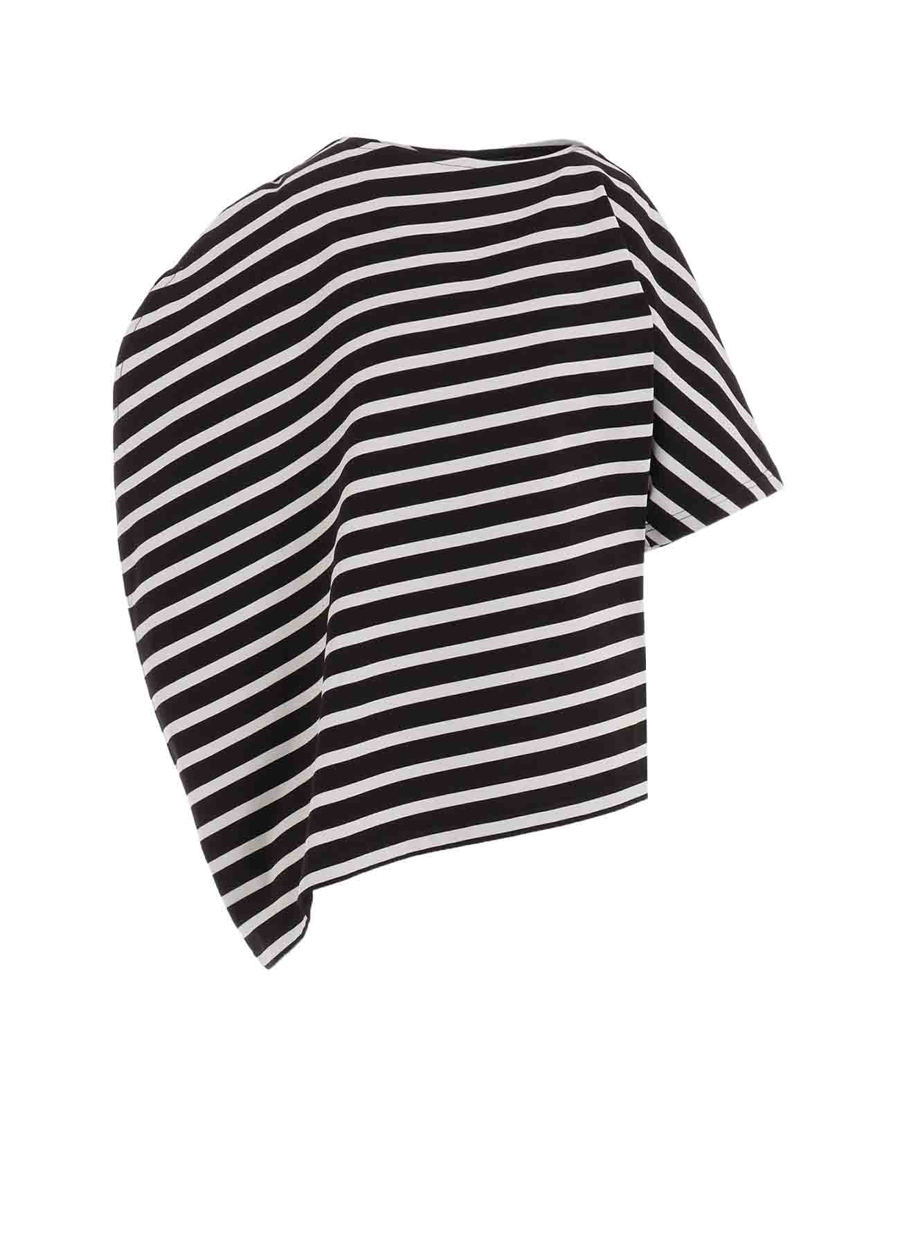 【2/5 12:00(JST) Release】STRIPE PLAIN STITCH HALF SLEEVE ARRANGED T