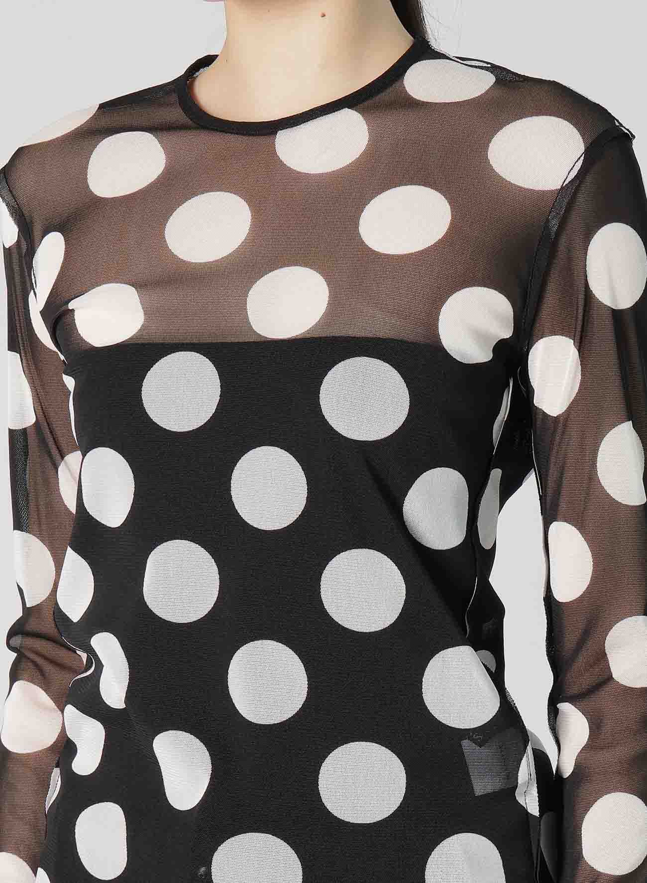 POLKA DOTS TULLE CREWNECK T