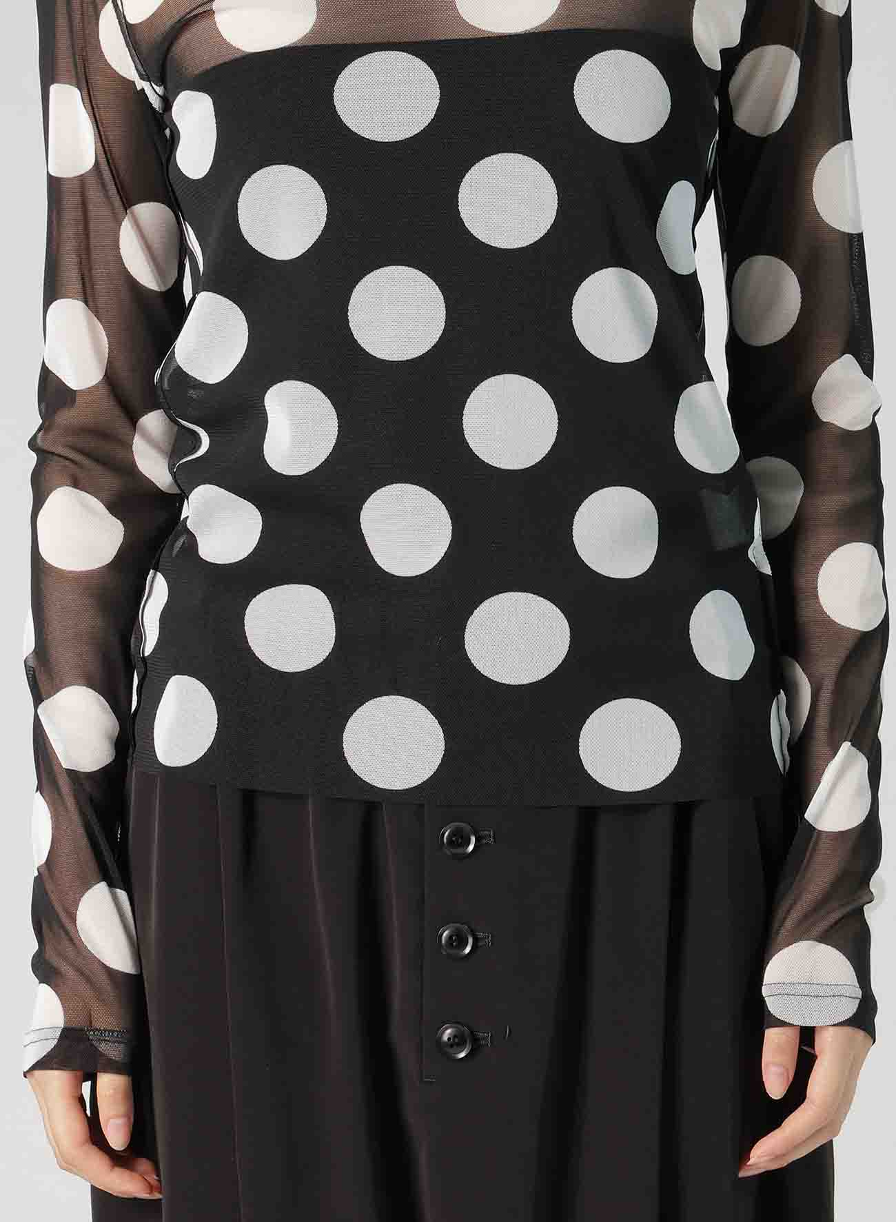 POLKA DOTS TULLE CREWNECK T