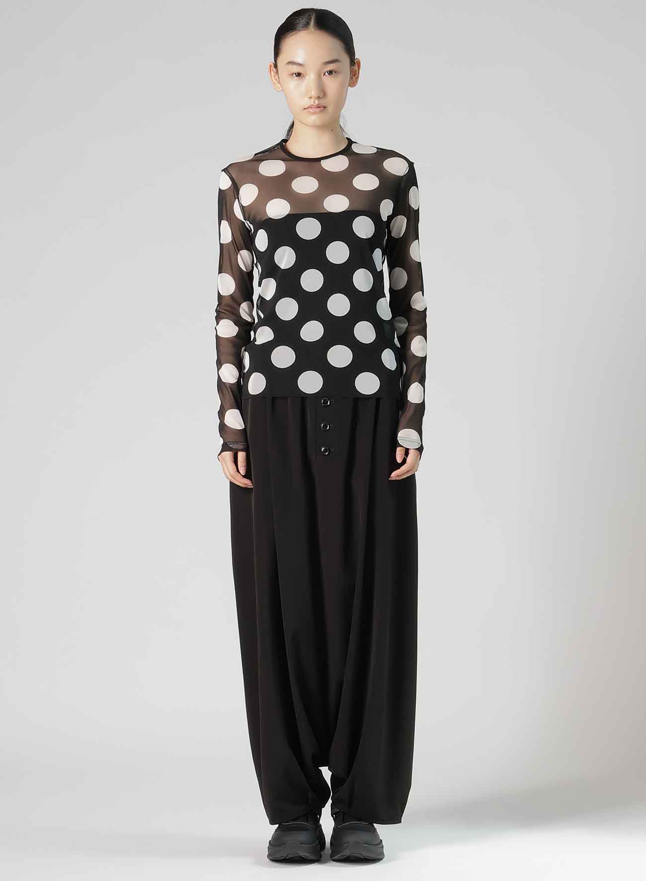 POLKA DOTS TULLE CREWNECK T