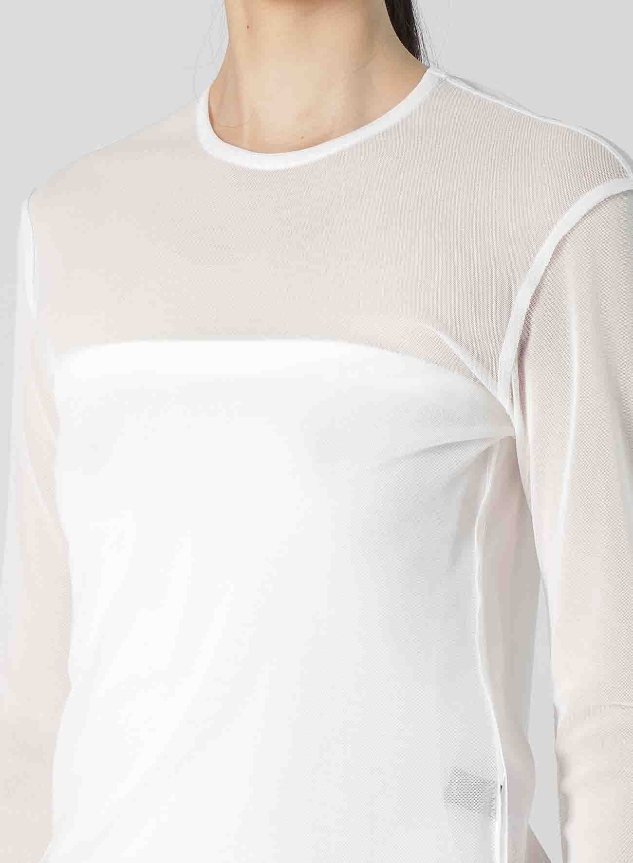 TULLE CREW NECK T