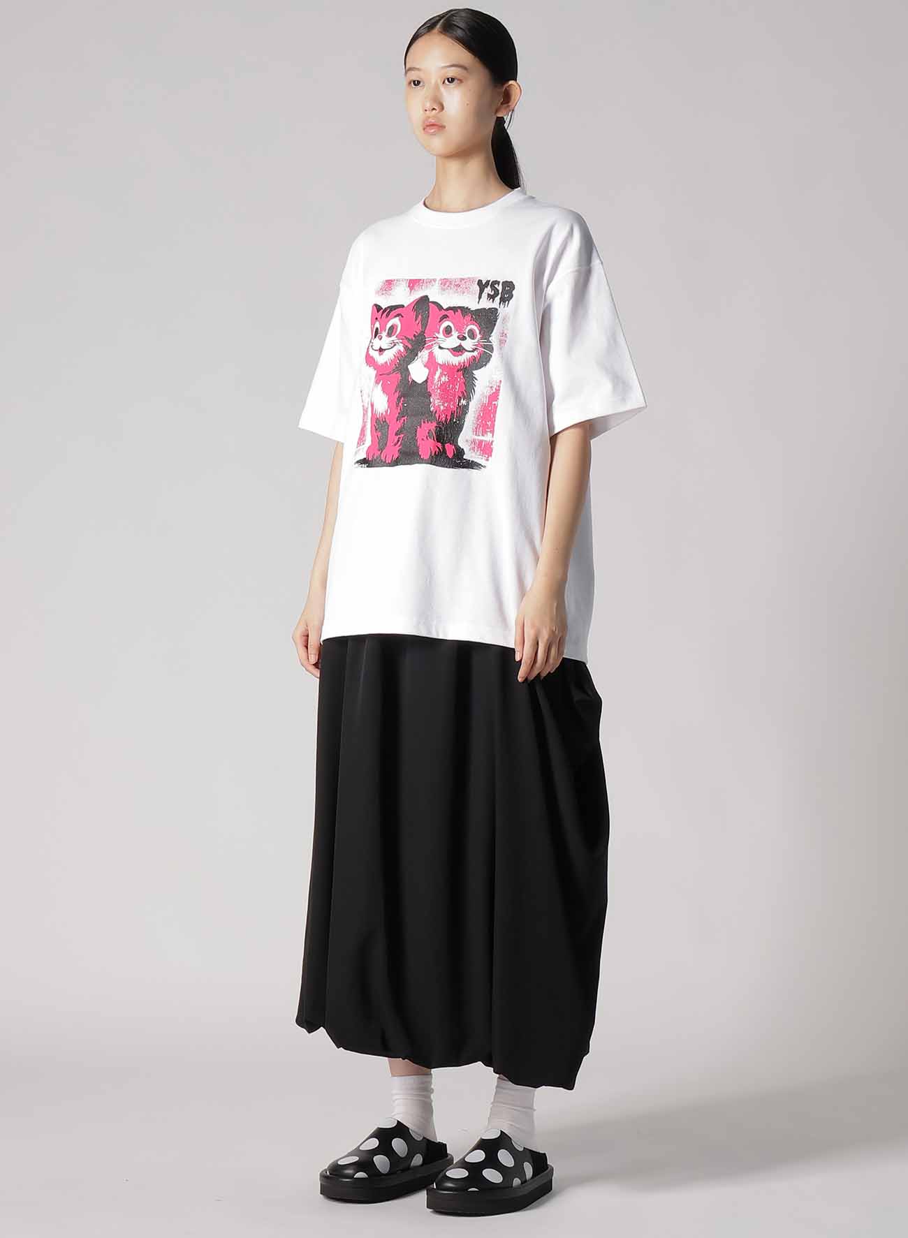 CAT PRINT T-SHIRT C