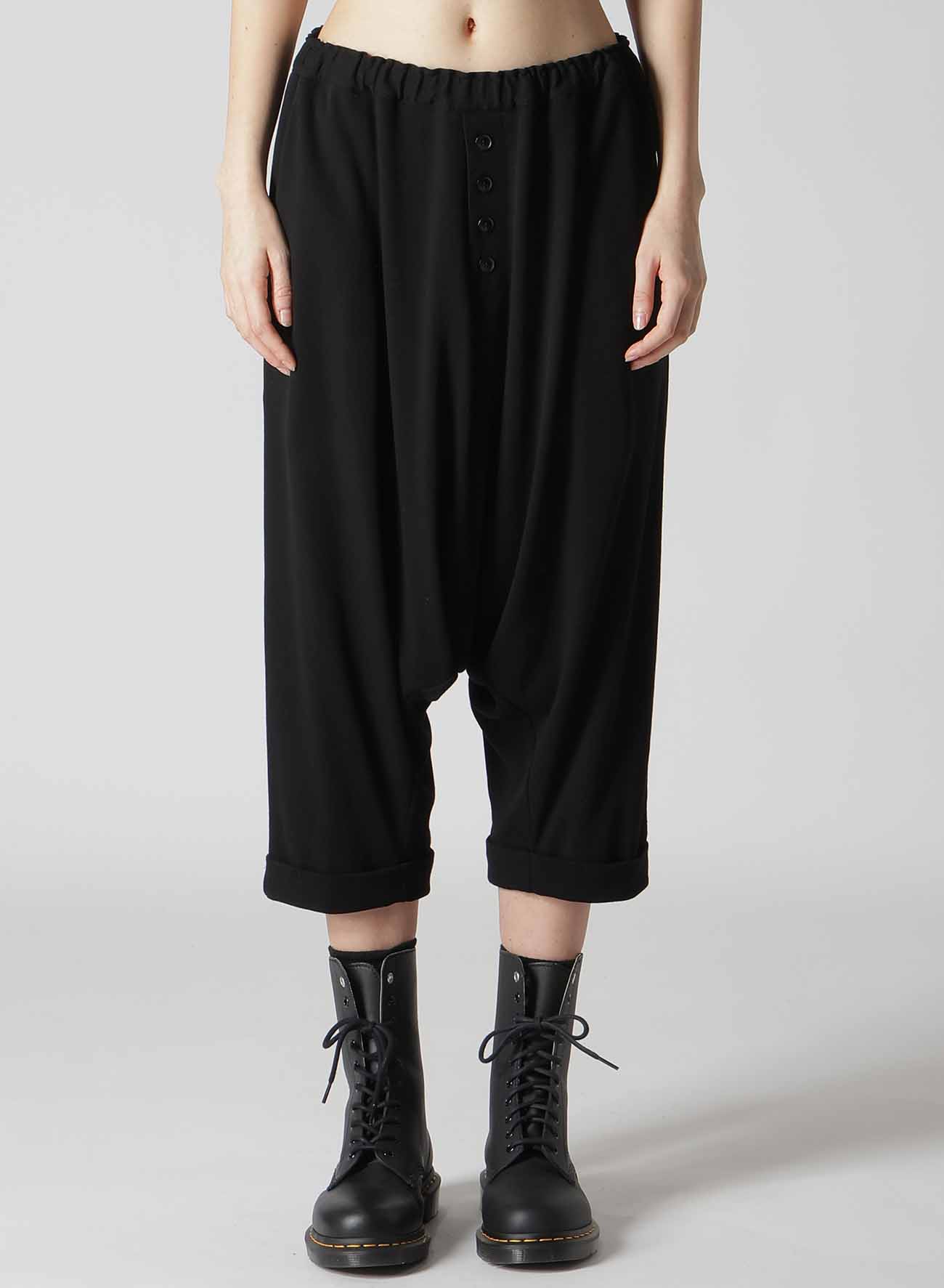 60/-HARD TWISTED MILANO RIB GUSSET SARROUEL PANTS