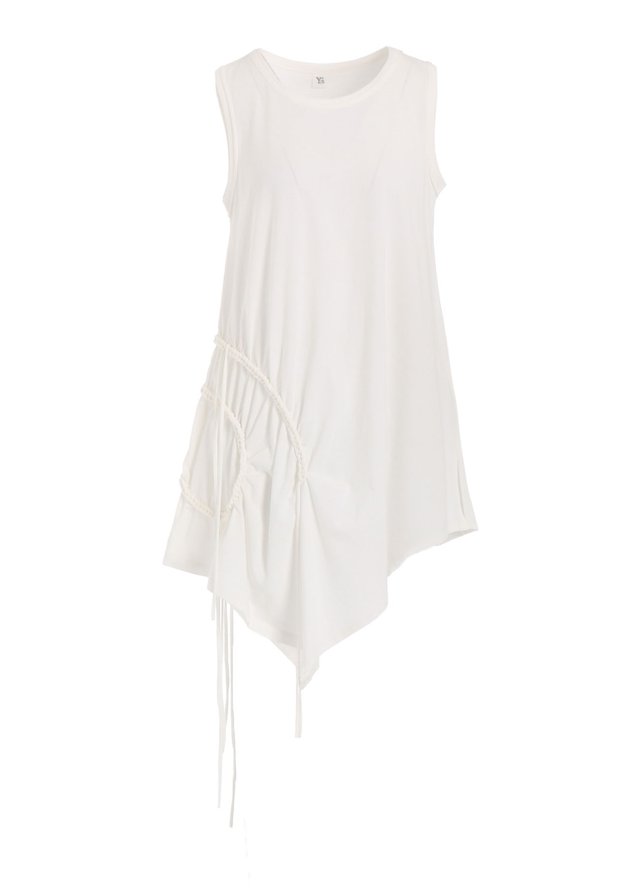 COTTON JERSEY CHAIN STITCH SLEEVELESS T