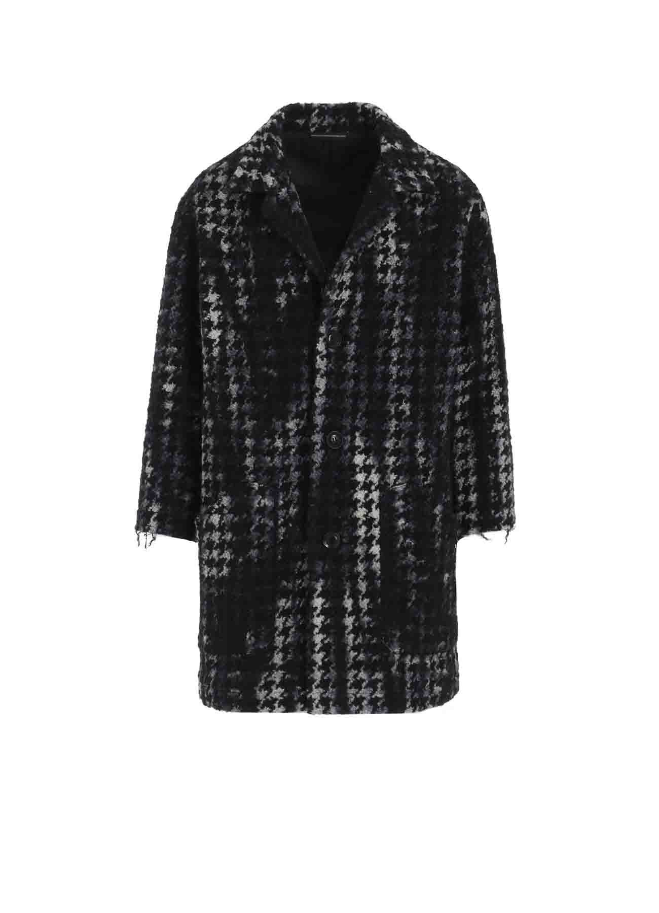 HOUNDSTOOTH TIE-DYED WOOL JACKET