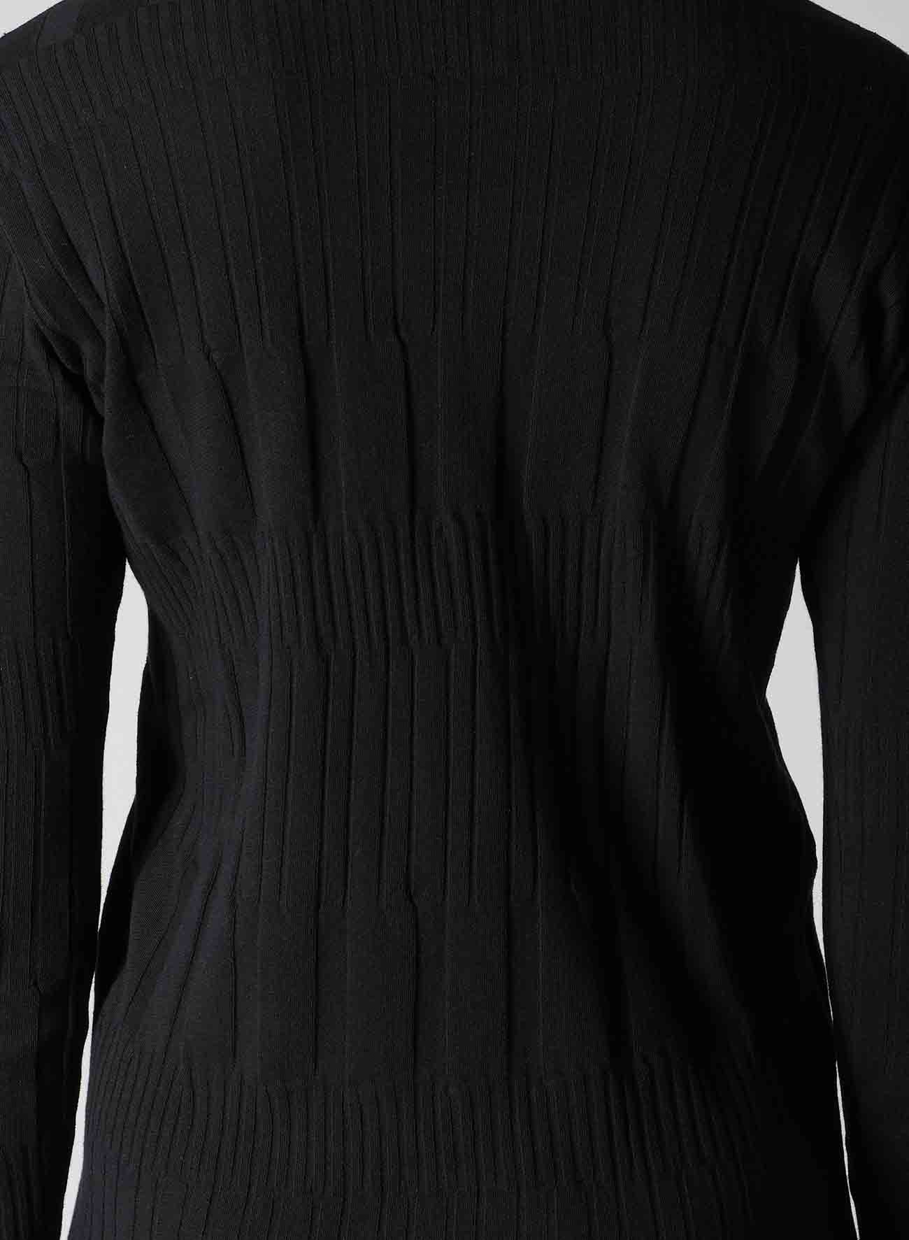 40/ COTTON HARD TWISTED WRINKLED RIBBED LONG SLEEVE T