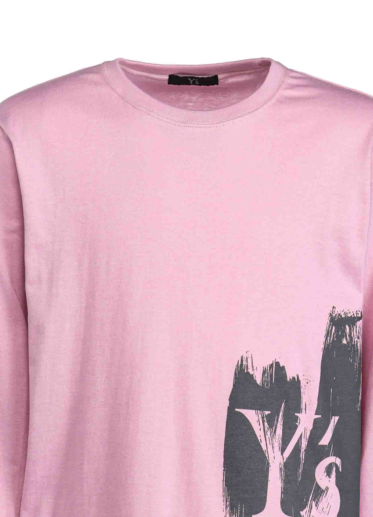 Y'S LOGO/BLUSH PRINT LONG SLEEVE T