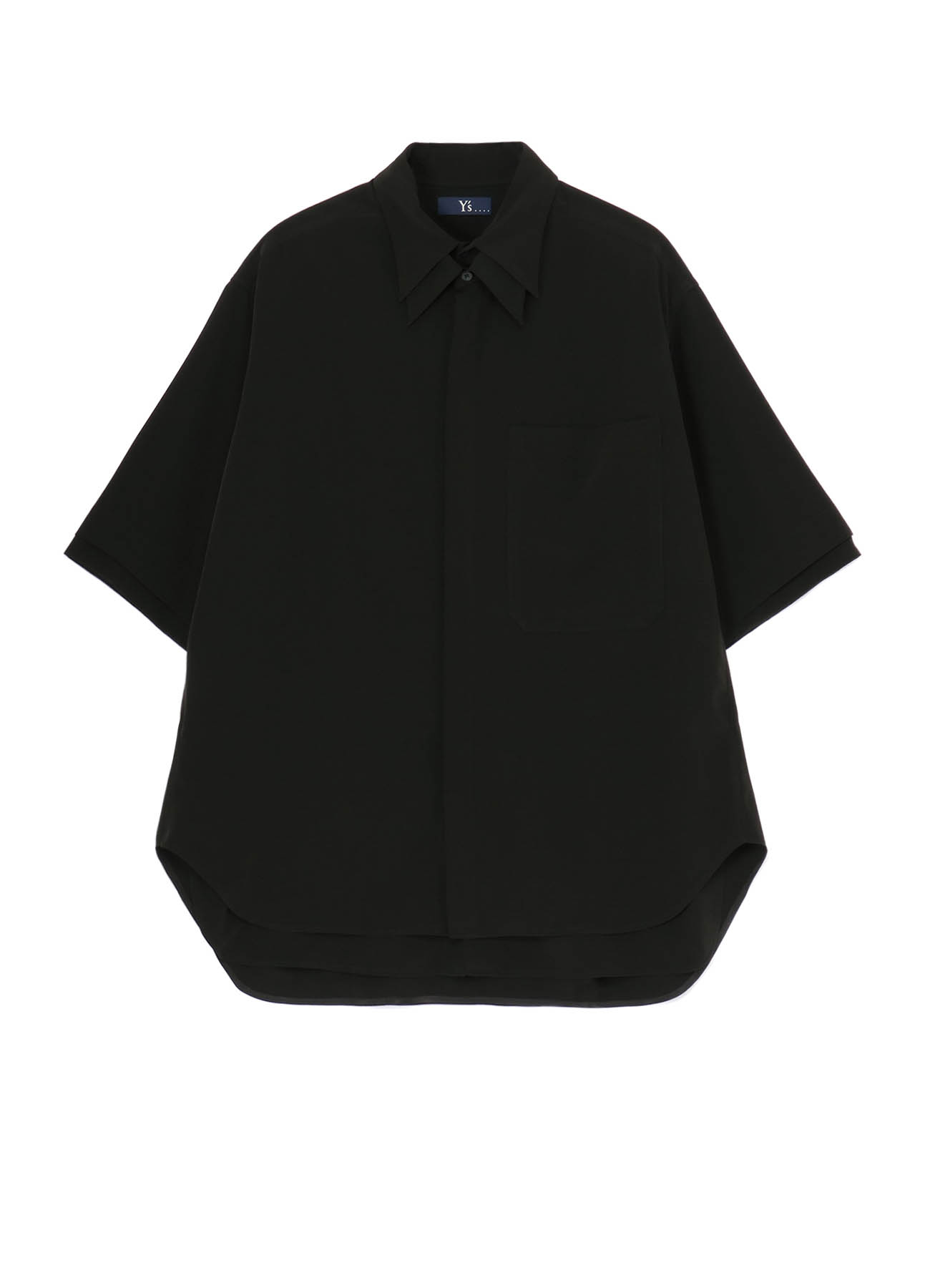TRIACETATE/POLYESTER DOUBLE LAYERED HALF SLEEVE SHIRT