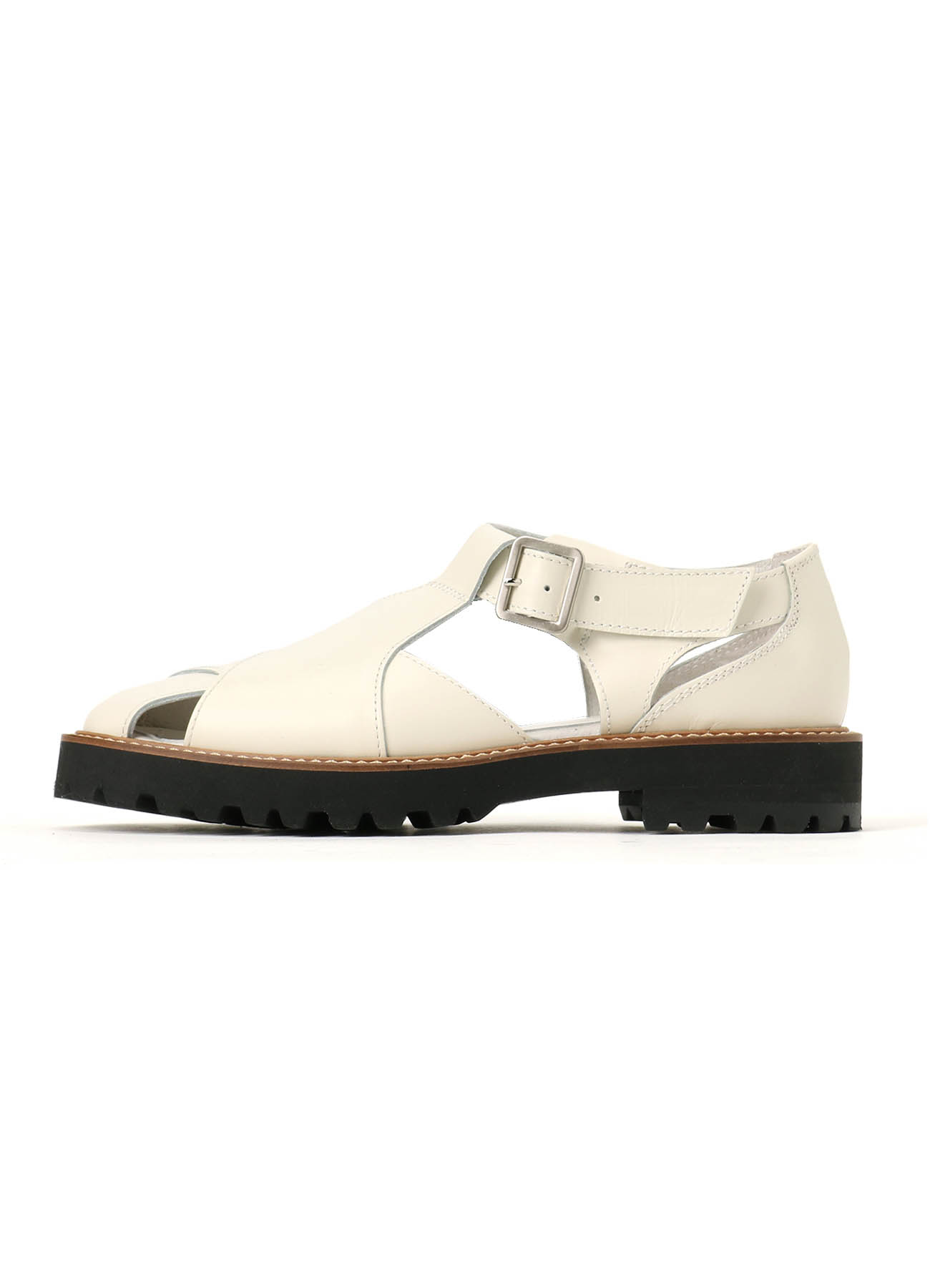 SOFT SMOOTH LEATHER GURKHA PANEL SANDAL