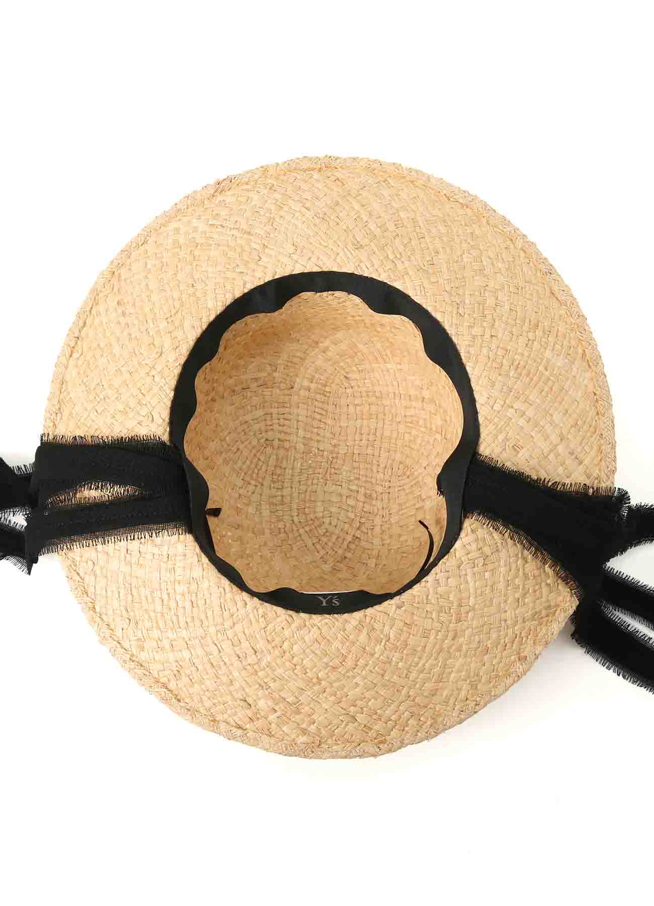 RAFFIA BOATER HAT