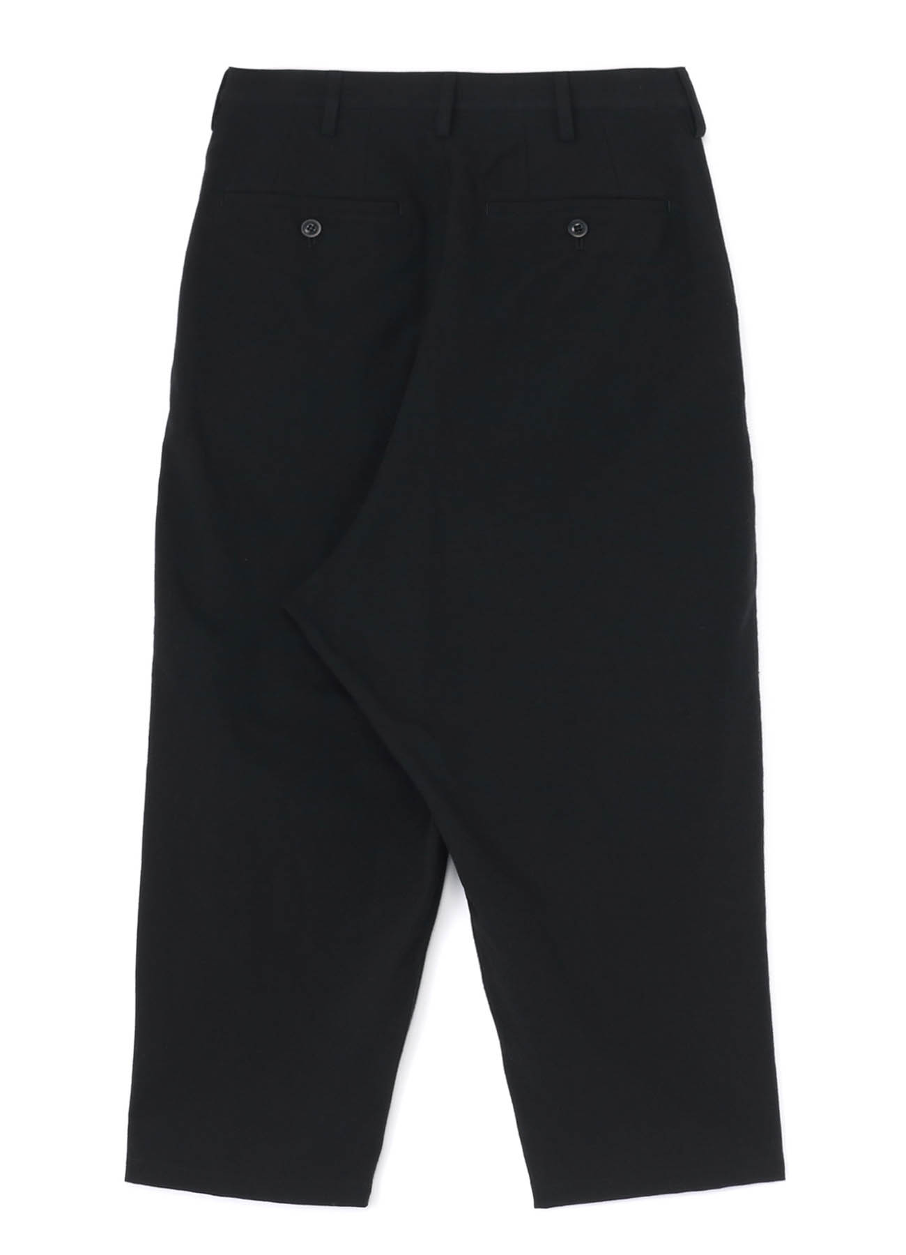 COTTON FLAX POPLIN DOUBLE TUCK TAPERED PANTS