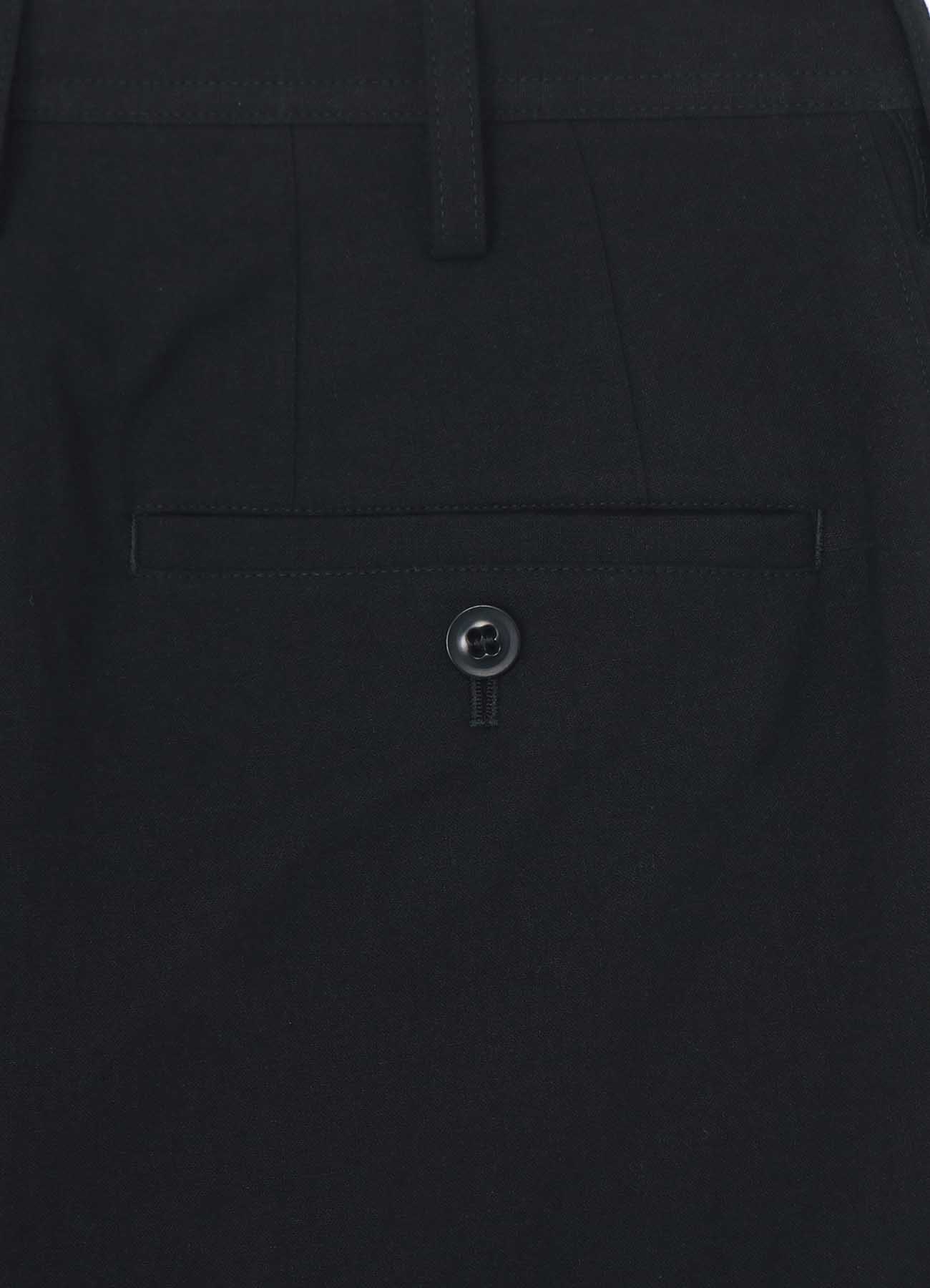 COTTON FLAX POPLIN DOUBLE TUCK TAPERED PANTS