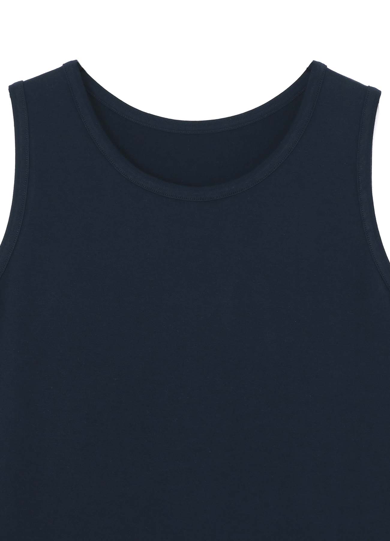 SOFT COTTON JERSEY SLEEVELESS T-SHIRT