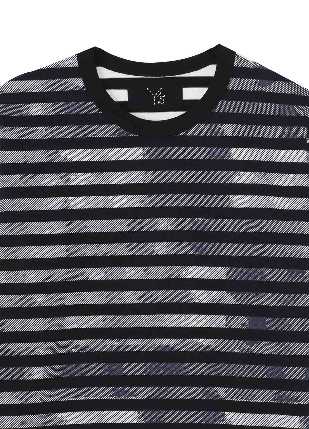 STRIPE WITH POLKA DOT PIGMENT PRINT LONG T