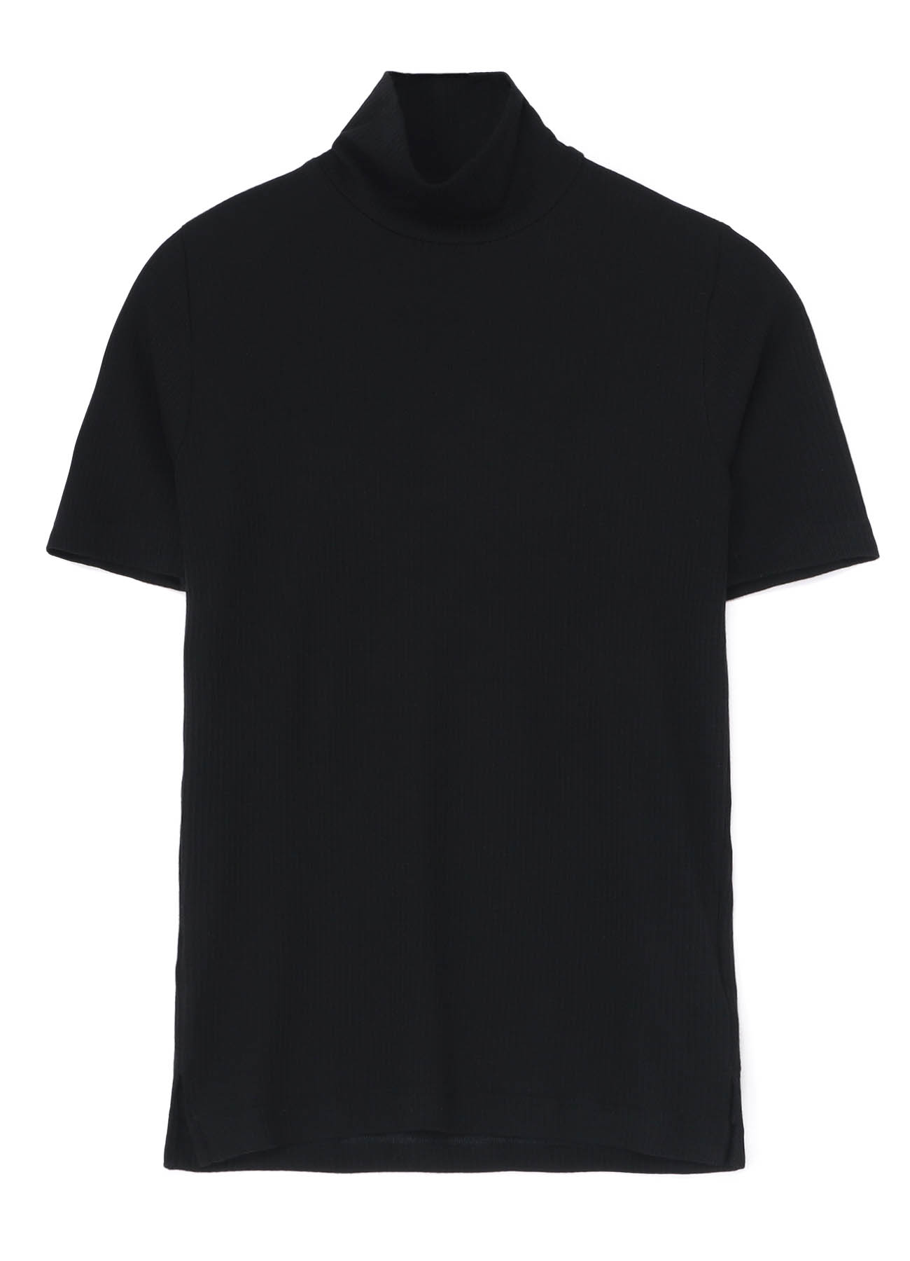 HIGH NECK HALF SLEEVE RIB T-SHIRT