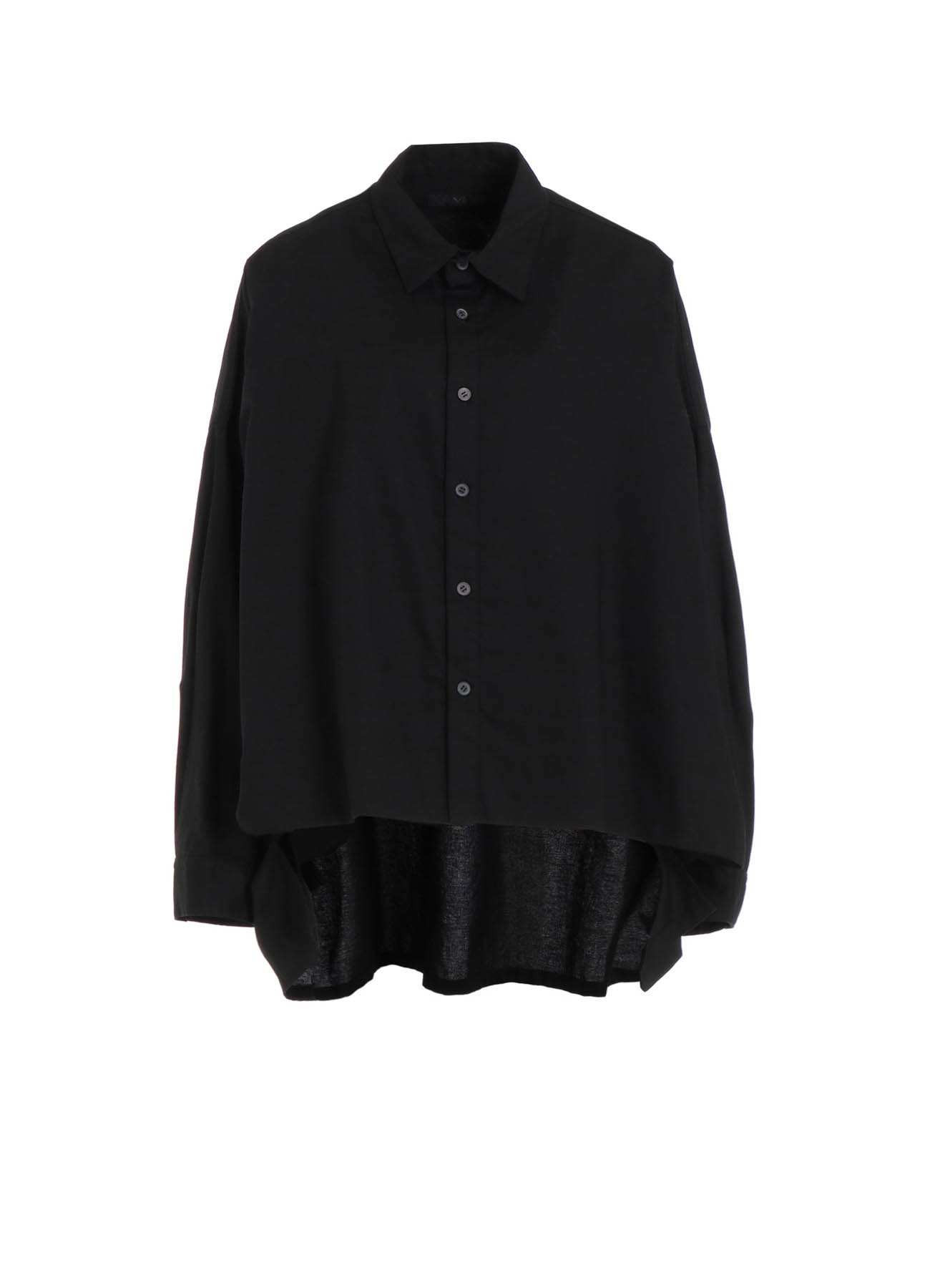 [Y's BORN PRODUCT] THIN COTTON TWILL DOUBLE FRONT OVERSIZED SHIRT