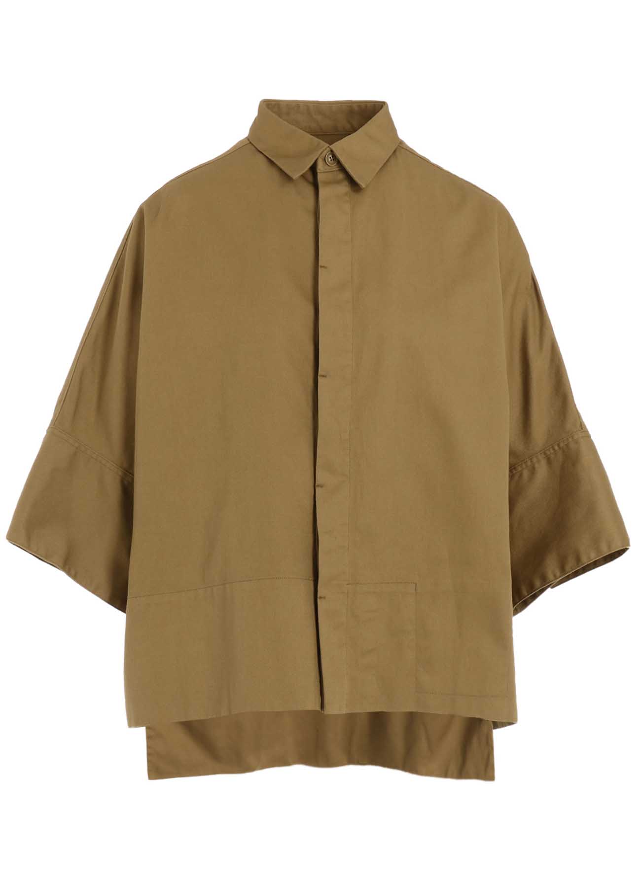 [Y's BORN PRODUCT] COTTON TWILL WIDE CUFFS SHIRT