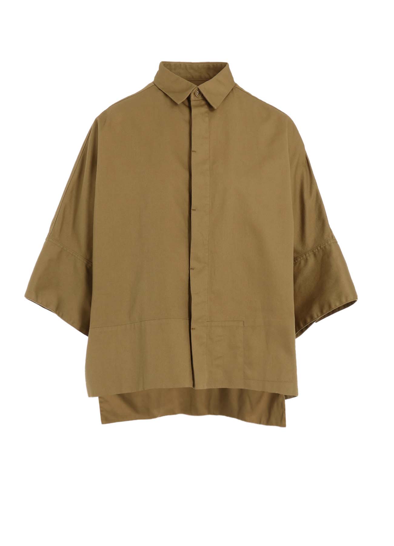 [Y's BORN PRODUCT] COTTON TWILL WIDE CUFFS SHIRT