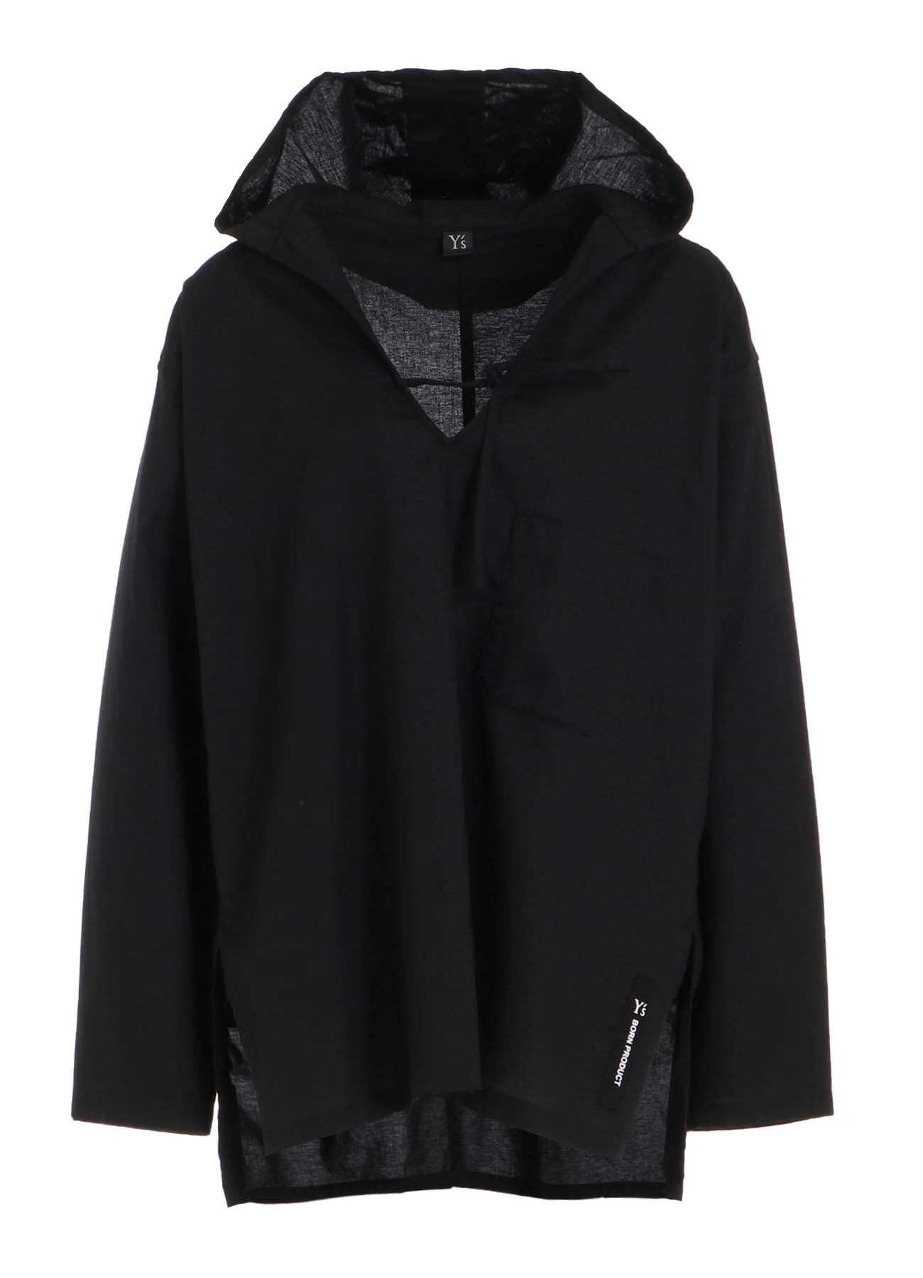 [Y's BORN PRODUCT] THIN COTTON TWILL HOODIE PULL OVER