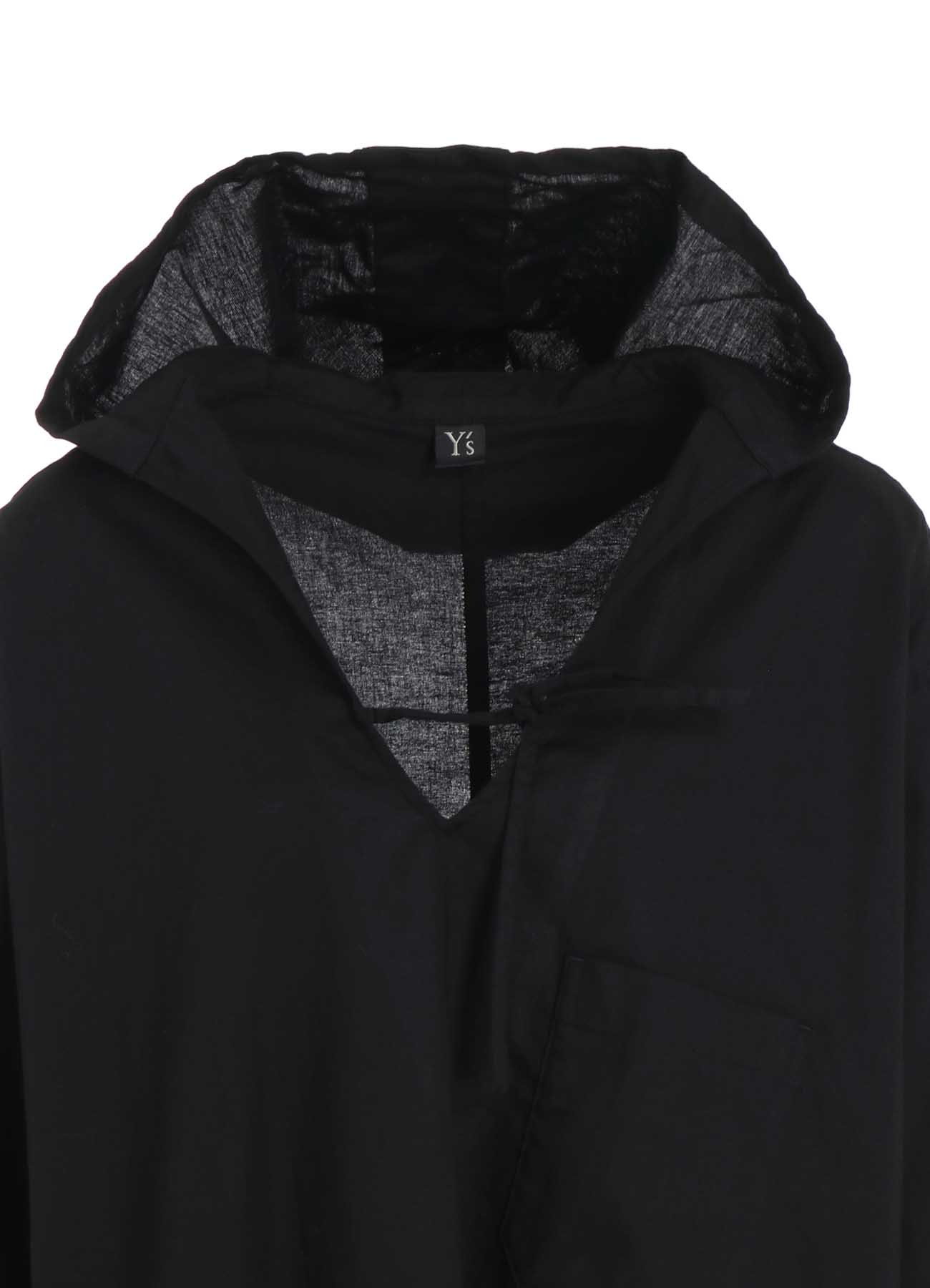 [Y's BORN PRODUCT] THIN COTTON TWILL HOODIE PULL OVER