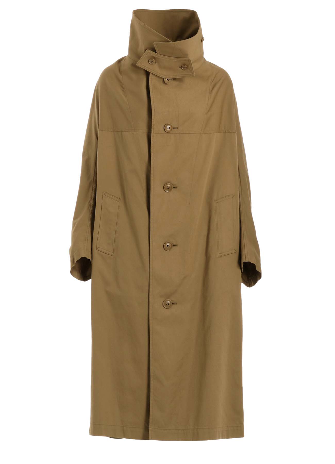 [Y's BORN PRODUCT] COTTON TWILL LONG CAPE COAT