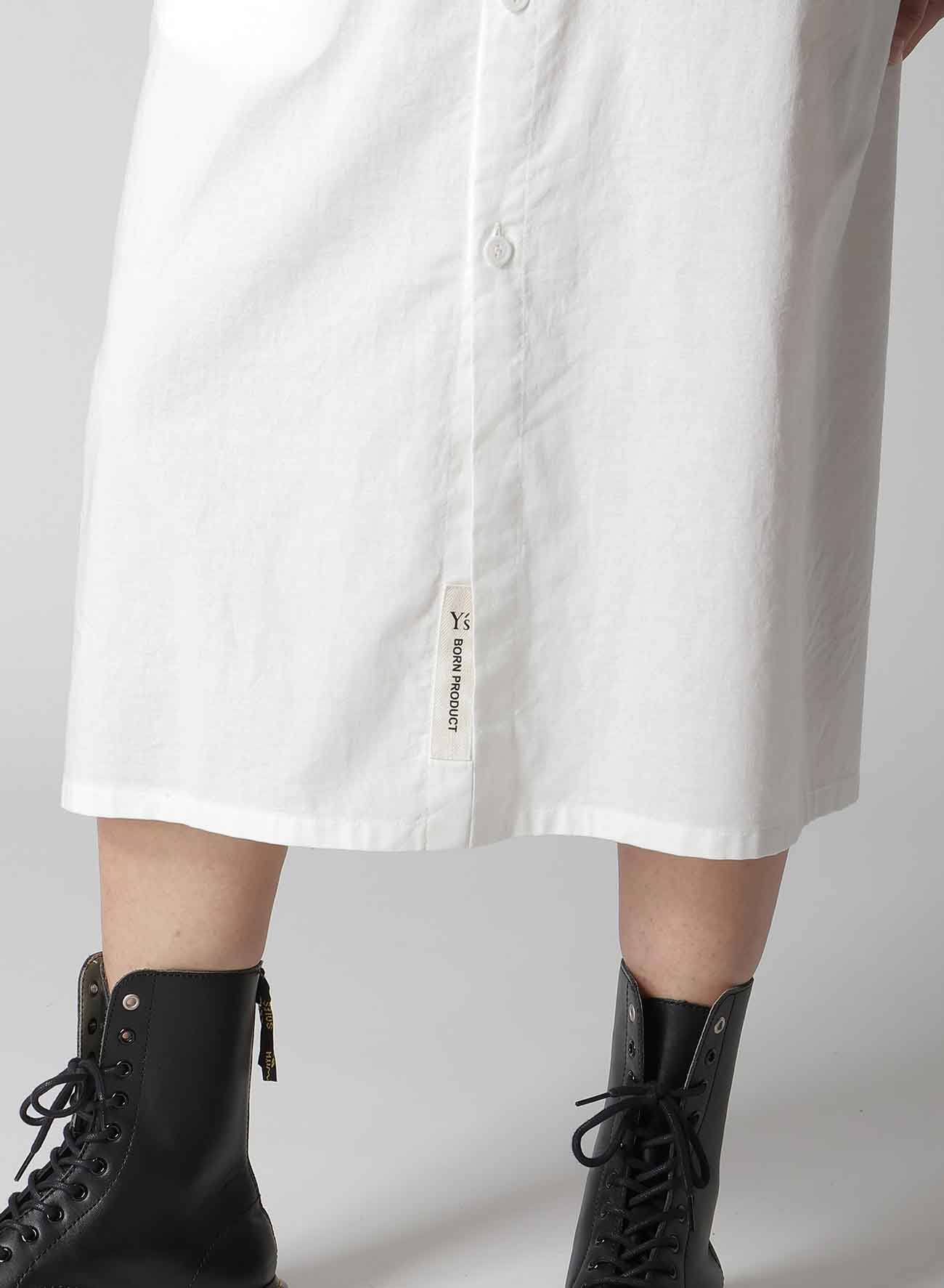 [Y's BORN PRODUCT] THIN COTTON TWILL BIG SHIRT DRESS