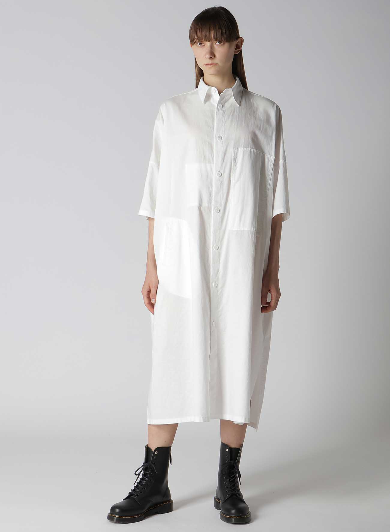 [Y's BORN PRODUCT] THIN COTTON TWILL BIG SHIRT DRESS