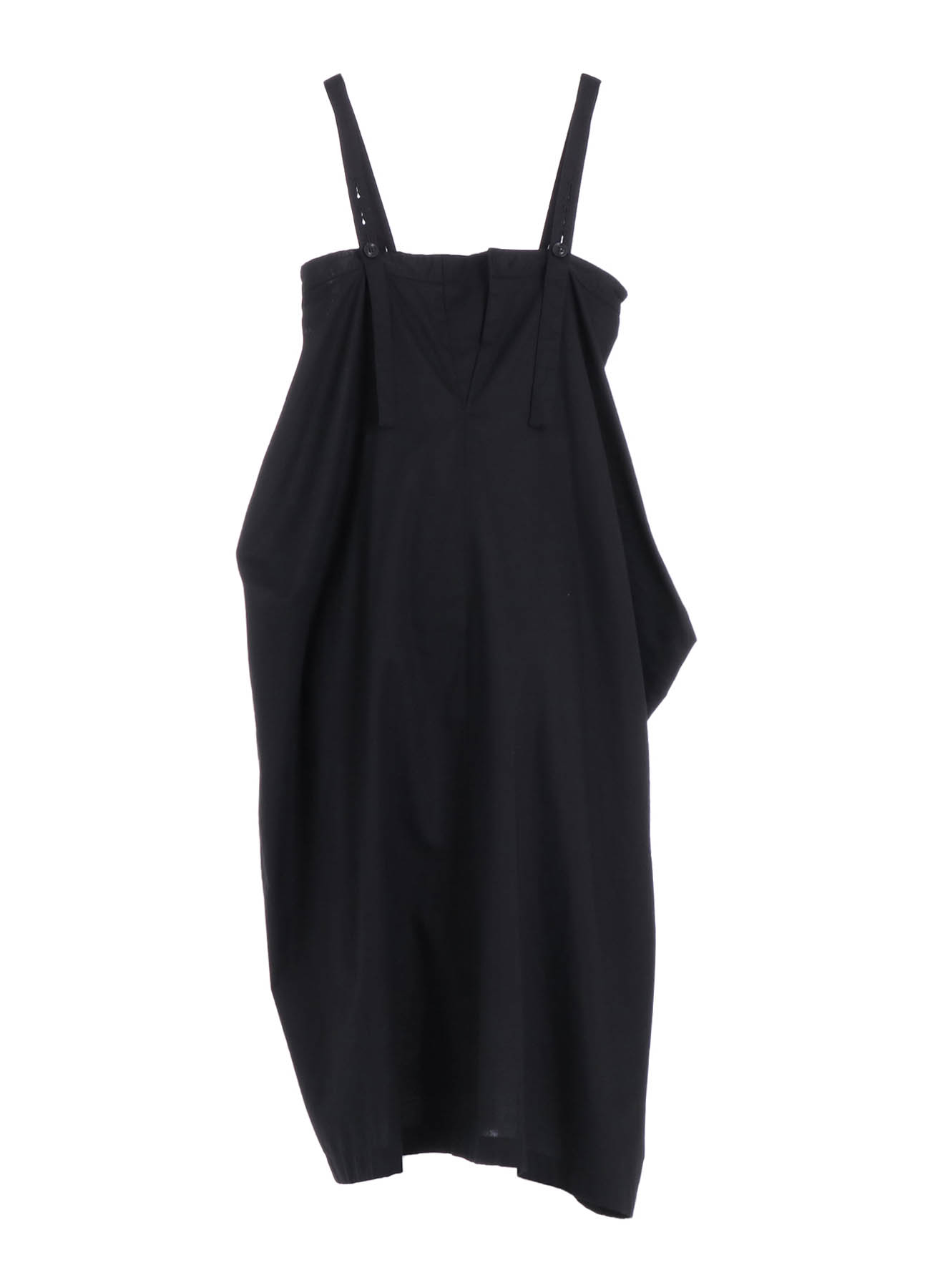 [Y's BORN PRODUCT] THIN COTTON TWILL ASYMMETERIC SHOULDER STRAP DRESS