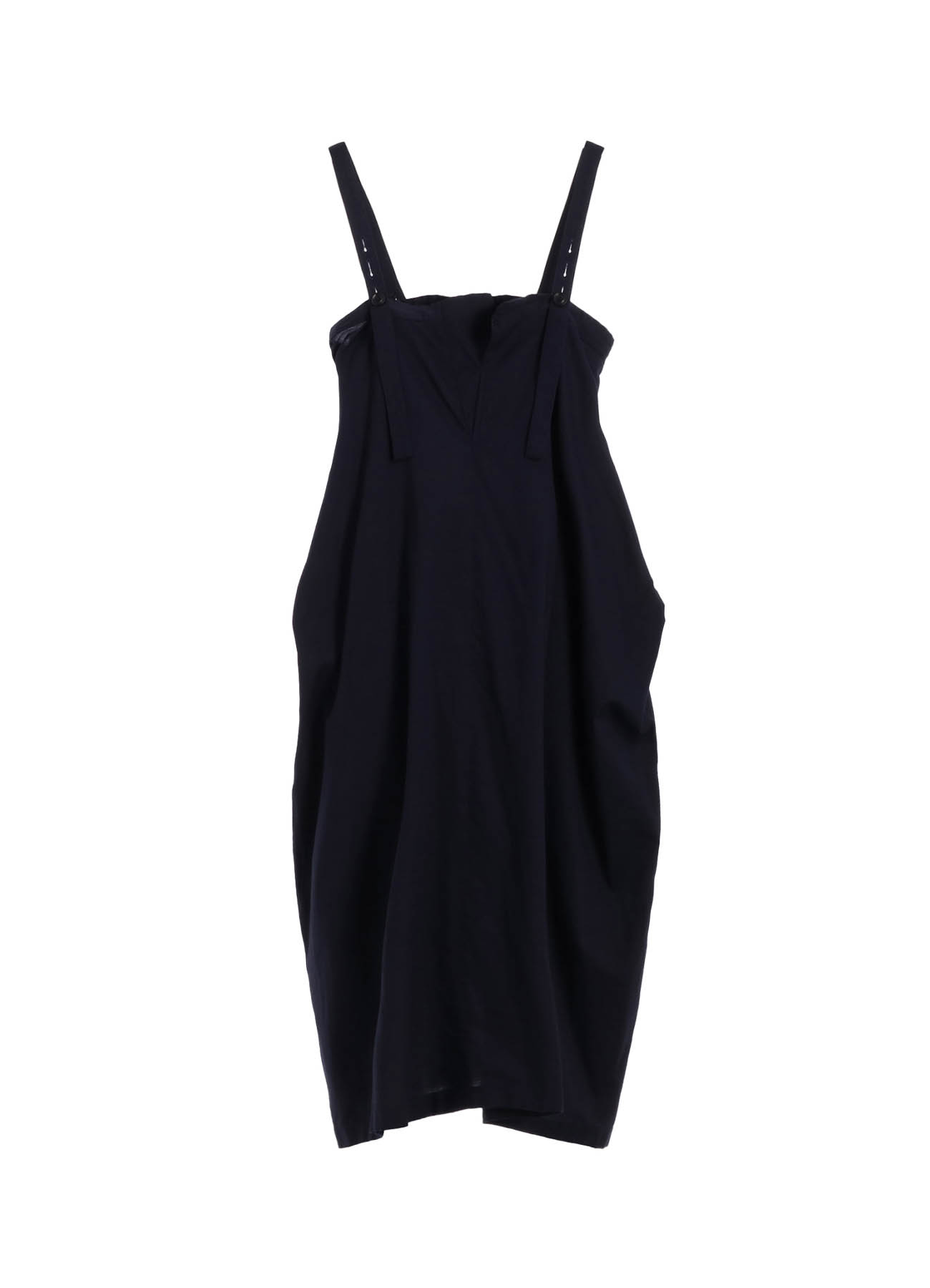 [Y's BORN PRODUCT] THIN COTTON TWILL ASYMMETERIC SHOULDER STRAP DRESS